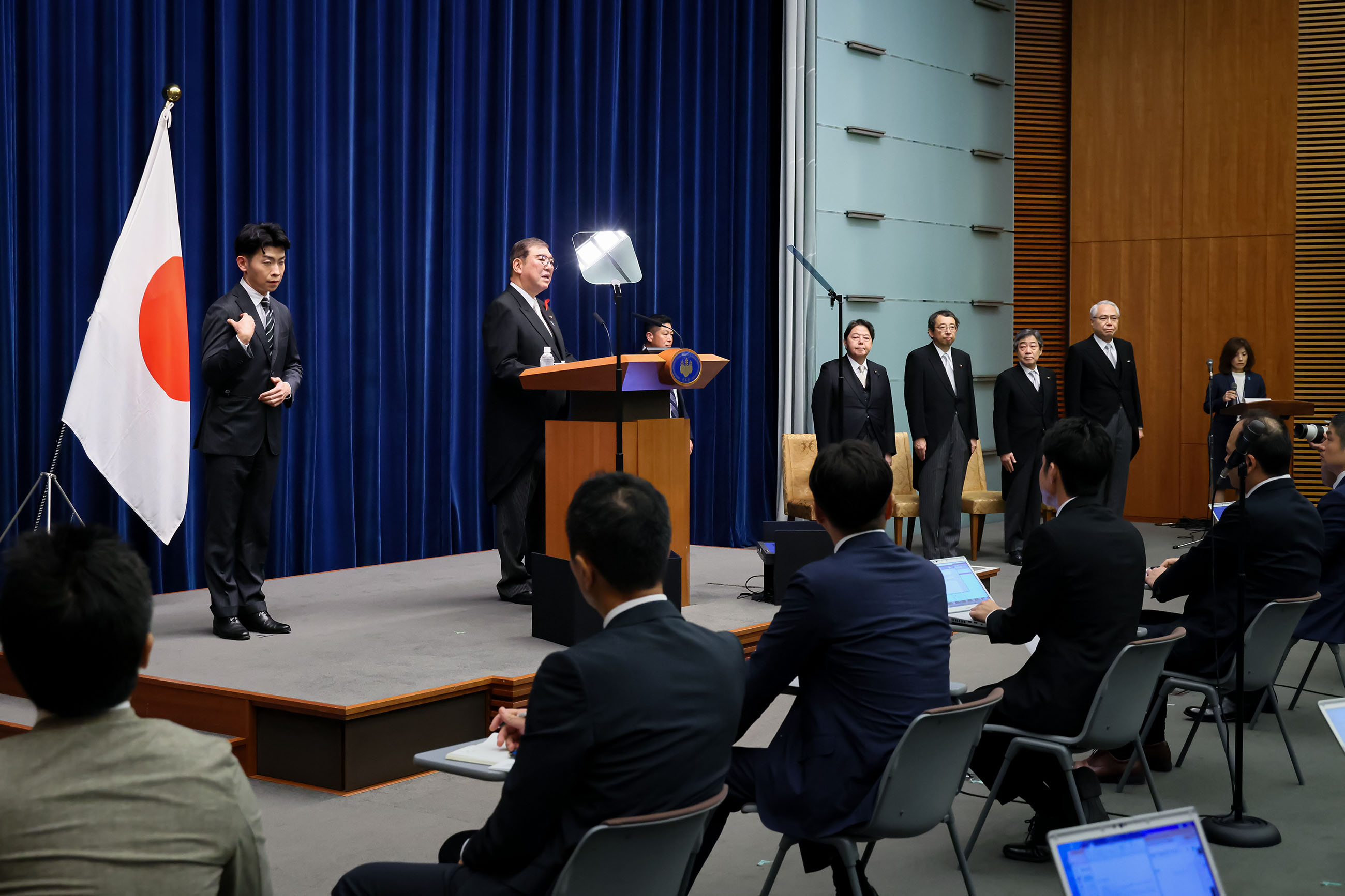 Prime Minister Ishiba holding a press conference 