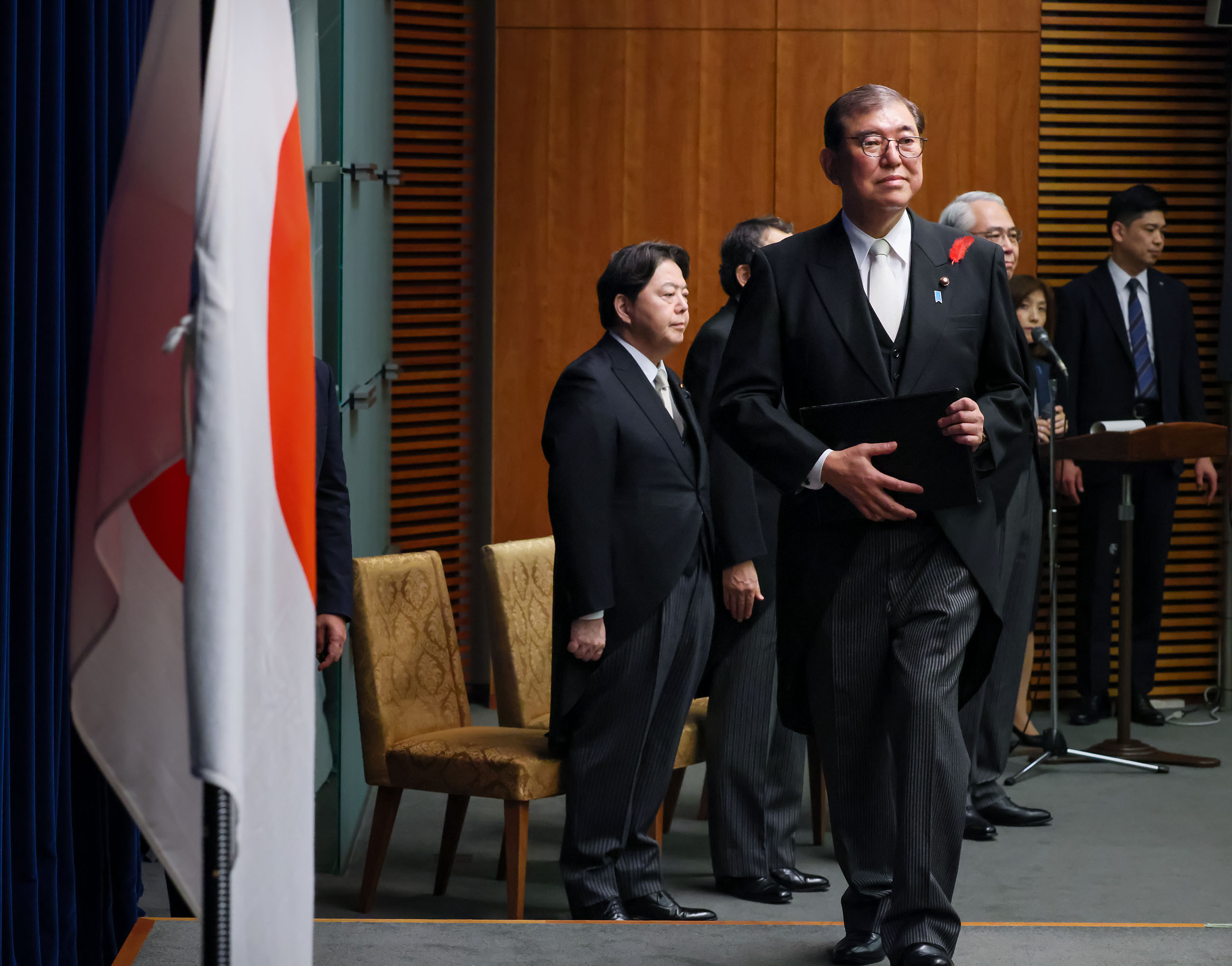 Prime Minister Ishiba holding a press conference  