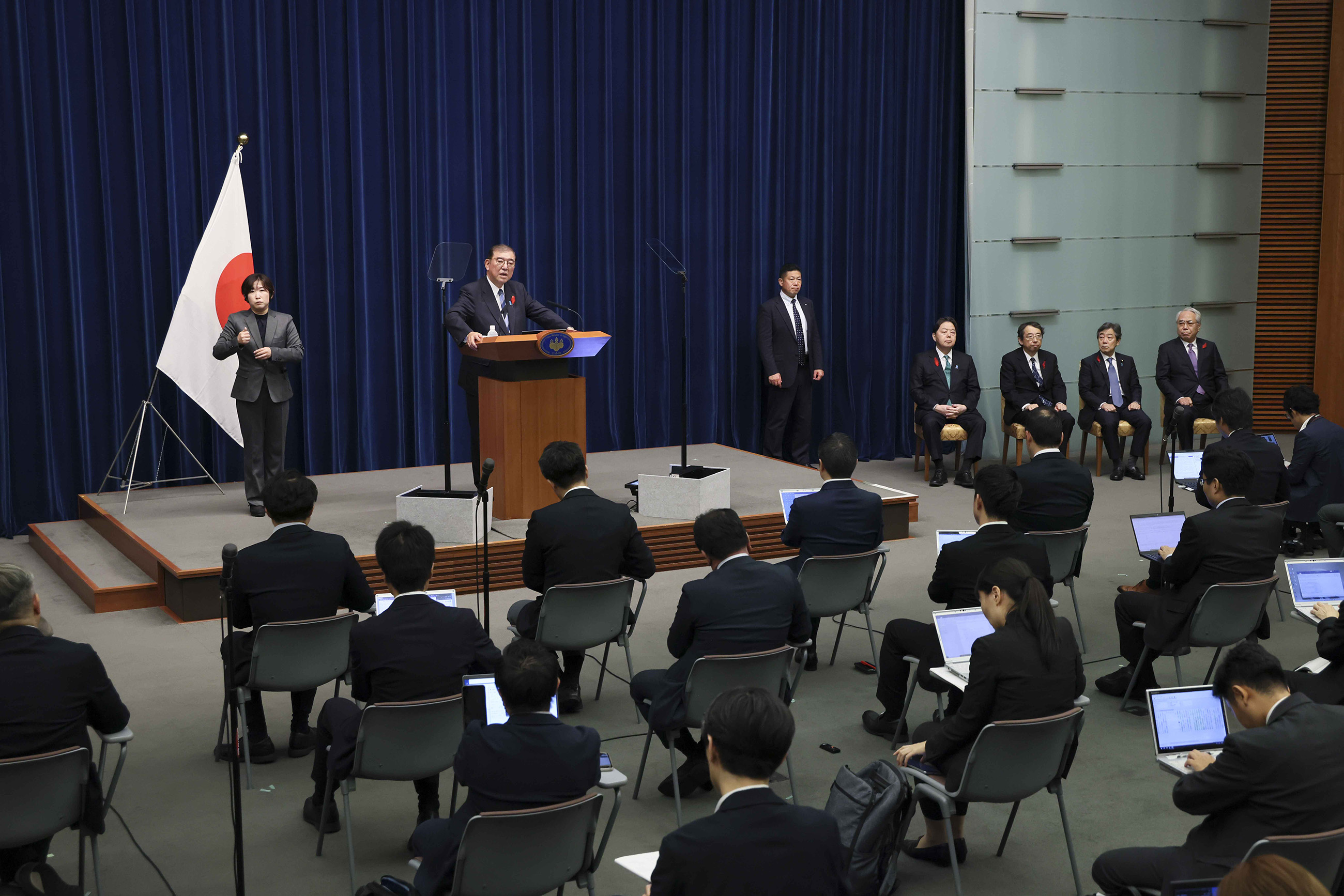 Prime Minister Ishiba making an opening statement (3)