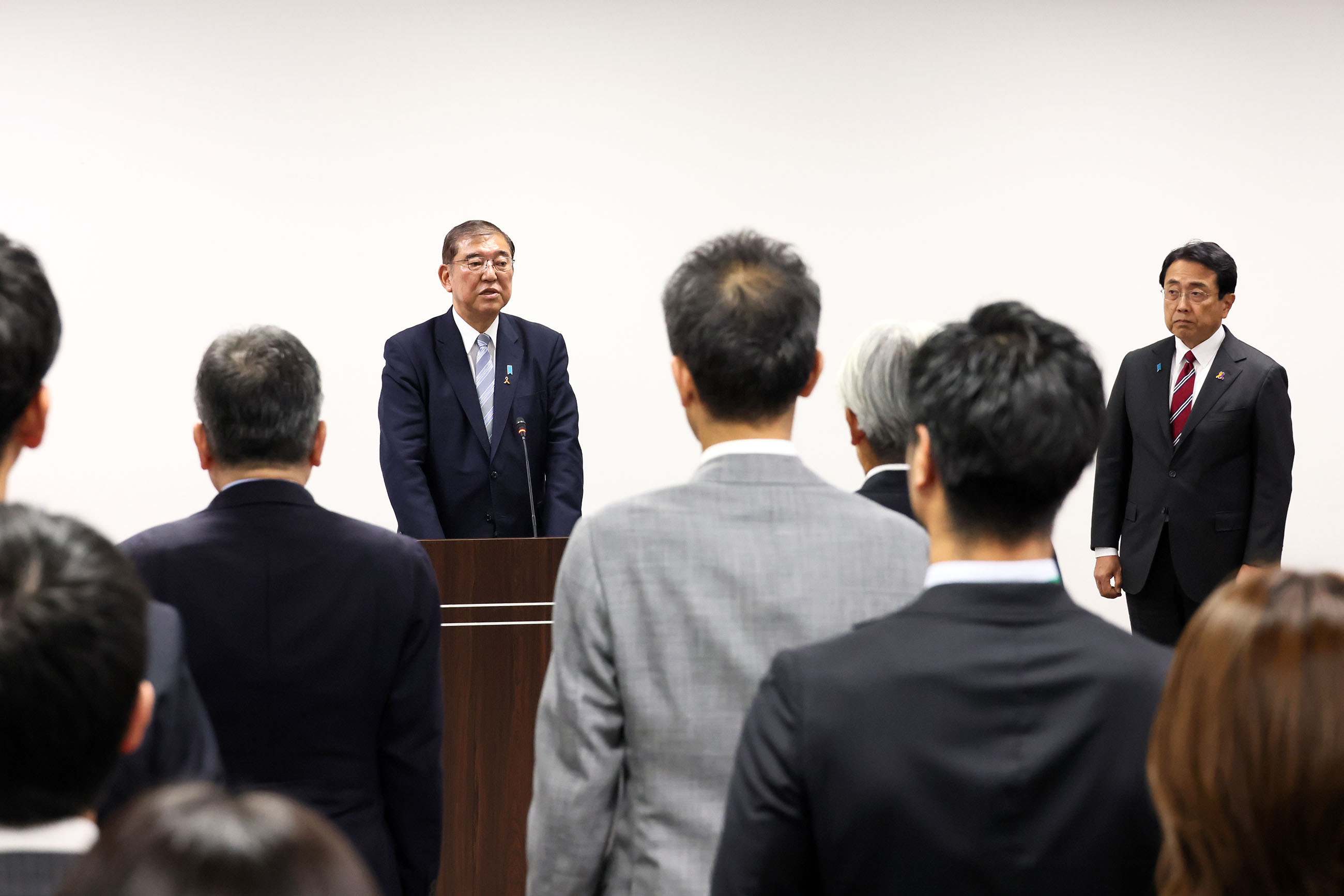 Prime Minister Ishiba delivering an address (2)