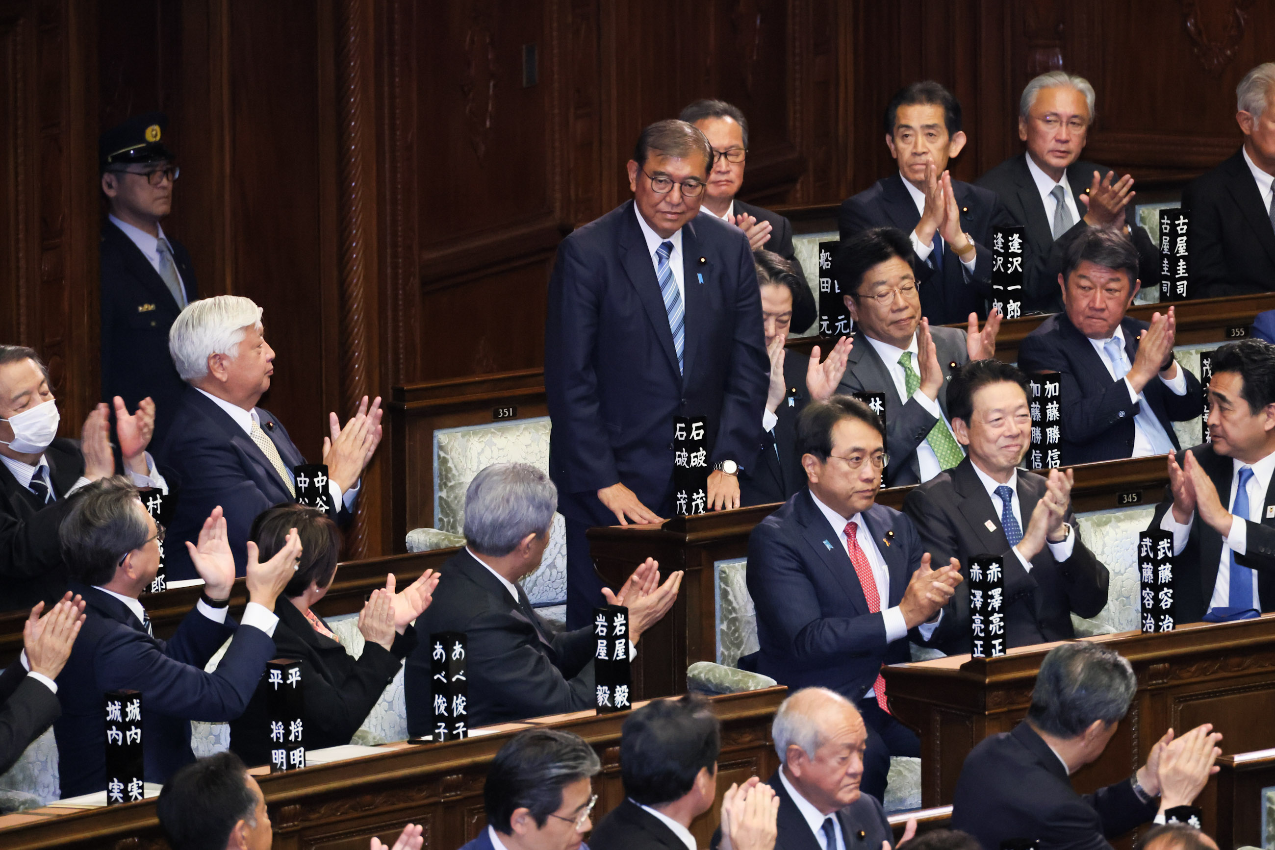 Mr. Ishiba following his designation as the Prime Minister (1)