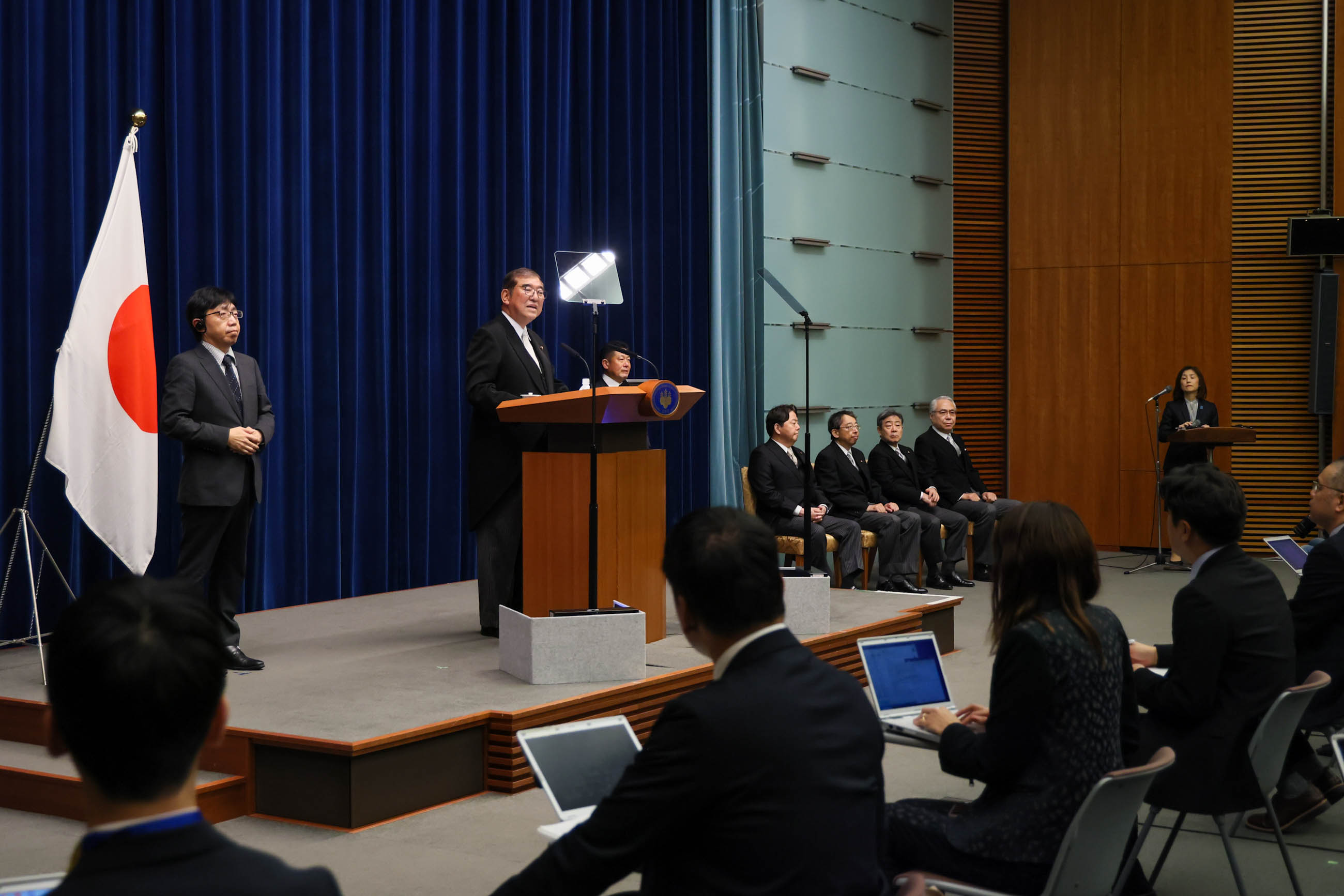 Prime Minister Ishiba holding a press conference 