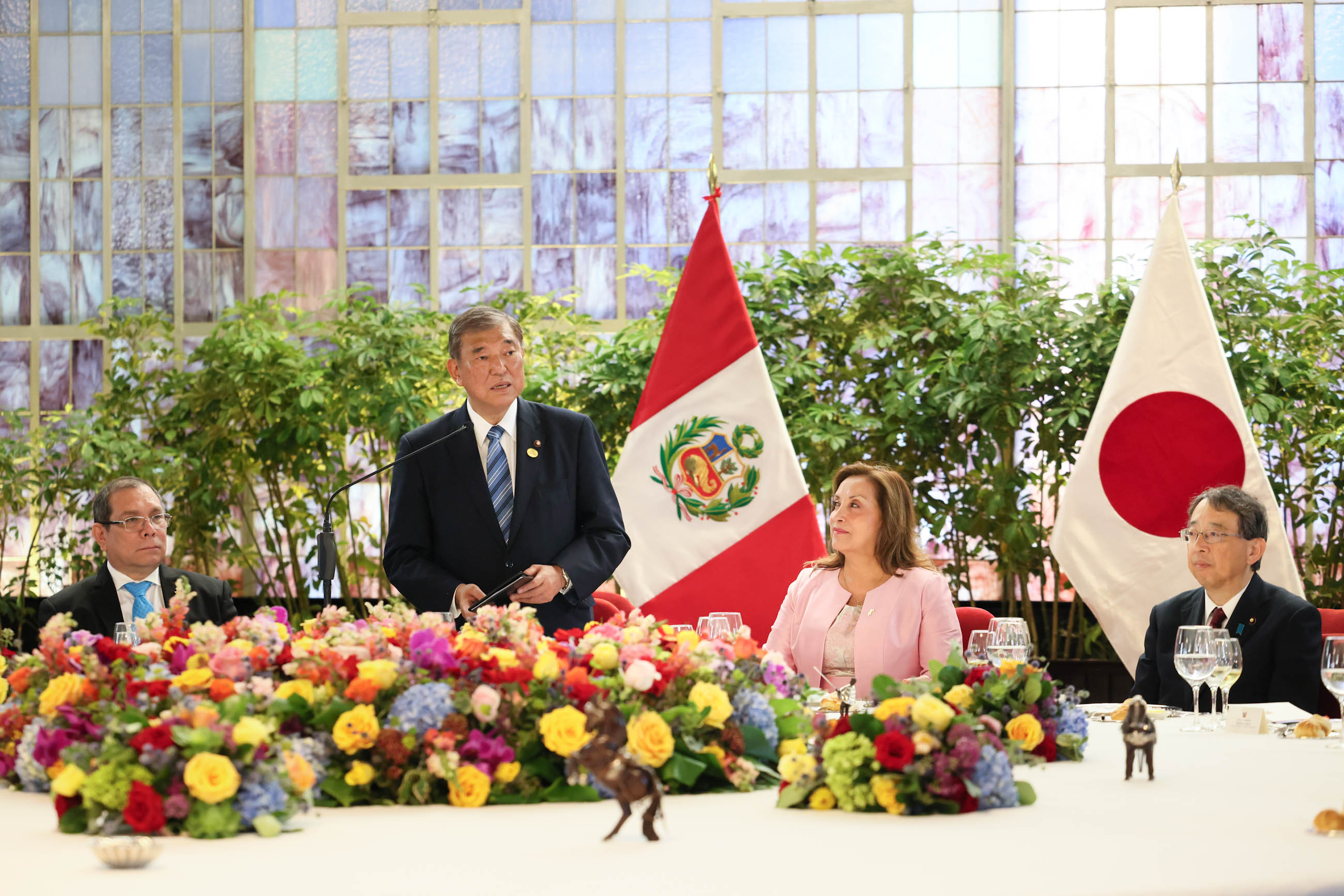 PM Ishiba attending the luncheon hosted by President Boluarte