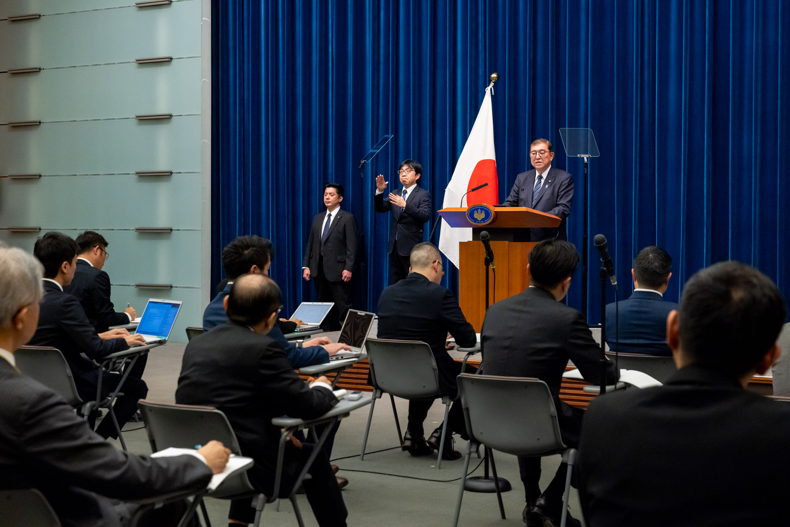 Prime Minister Ishiba making an opening statement (3)