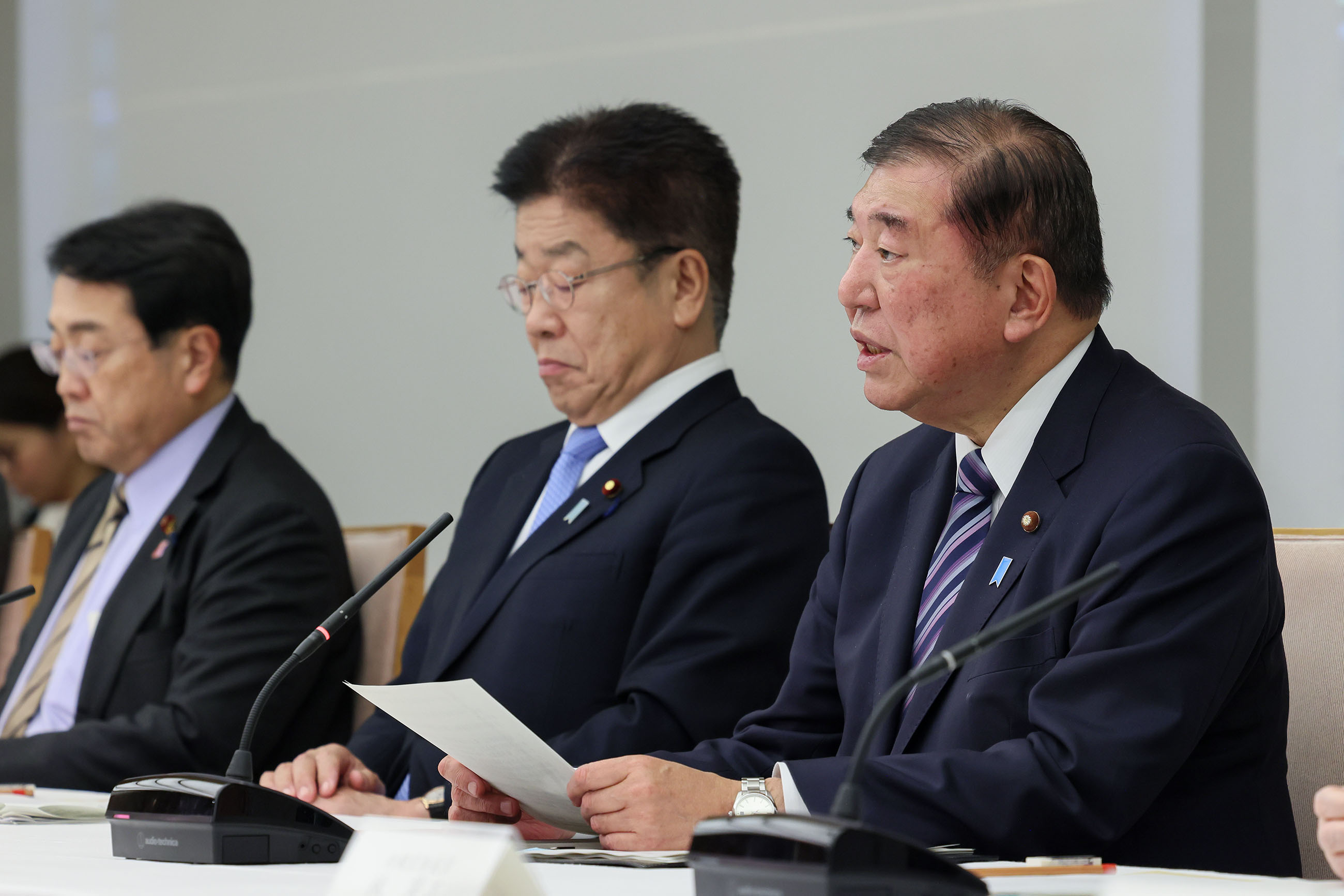 Prime Minister Ishiba wrapping up the meeting (1)