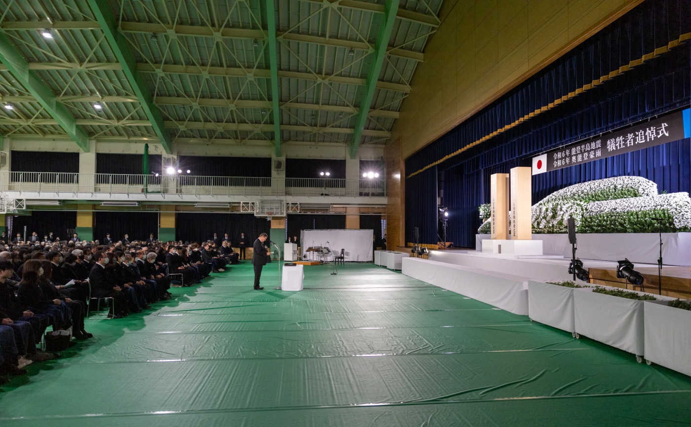 Prime Minister Ishiba delivering a memorial address (1)