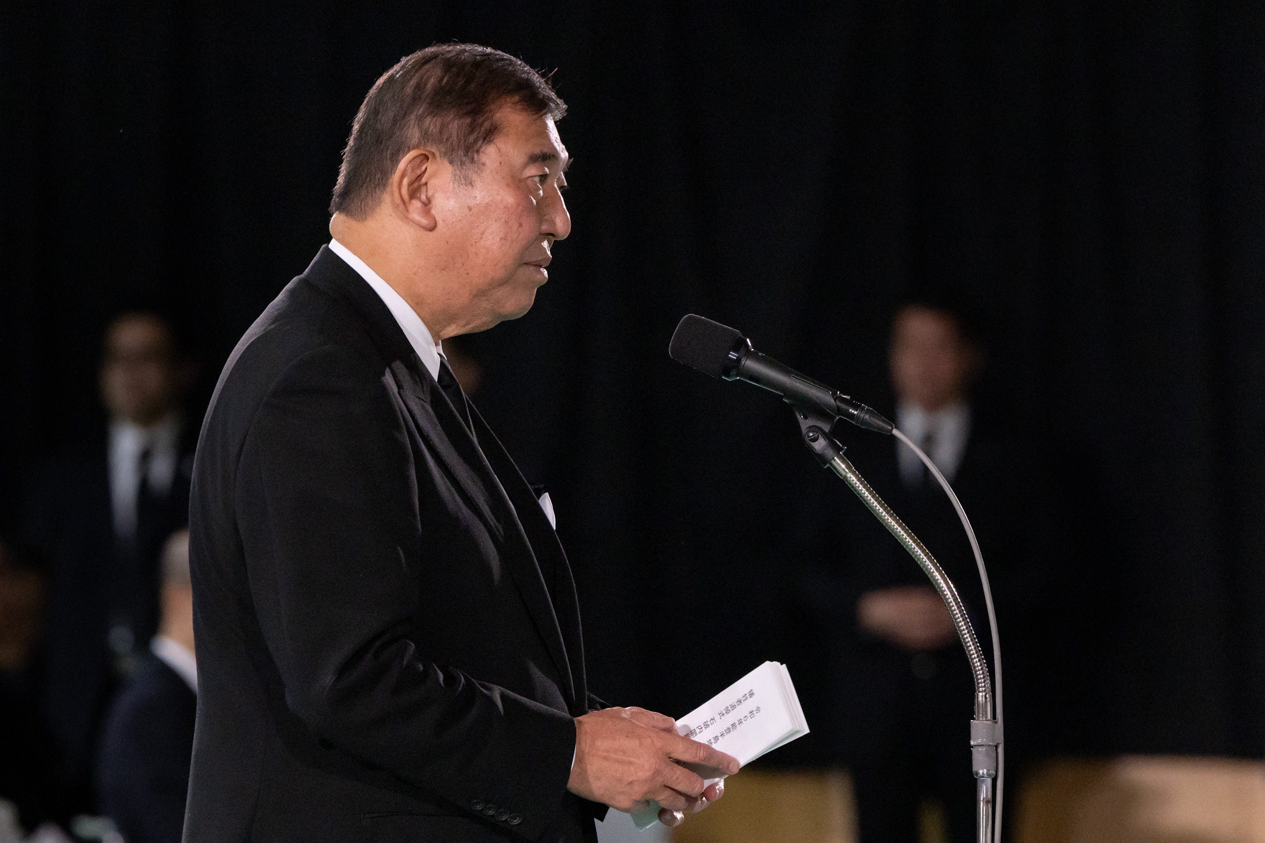 Prime Minister Ishiba delivering a memorial address (3)