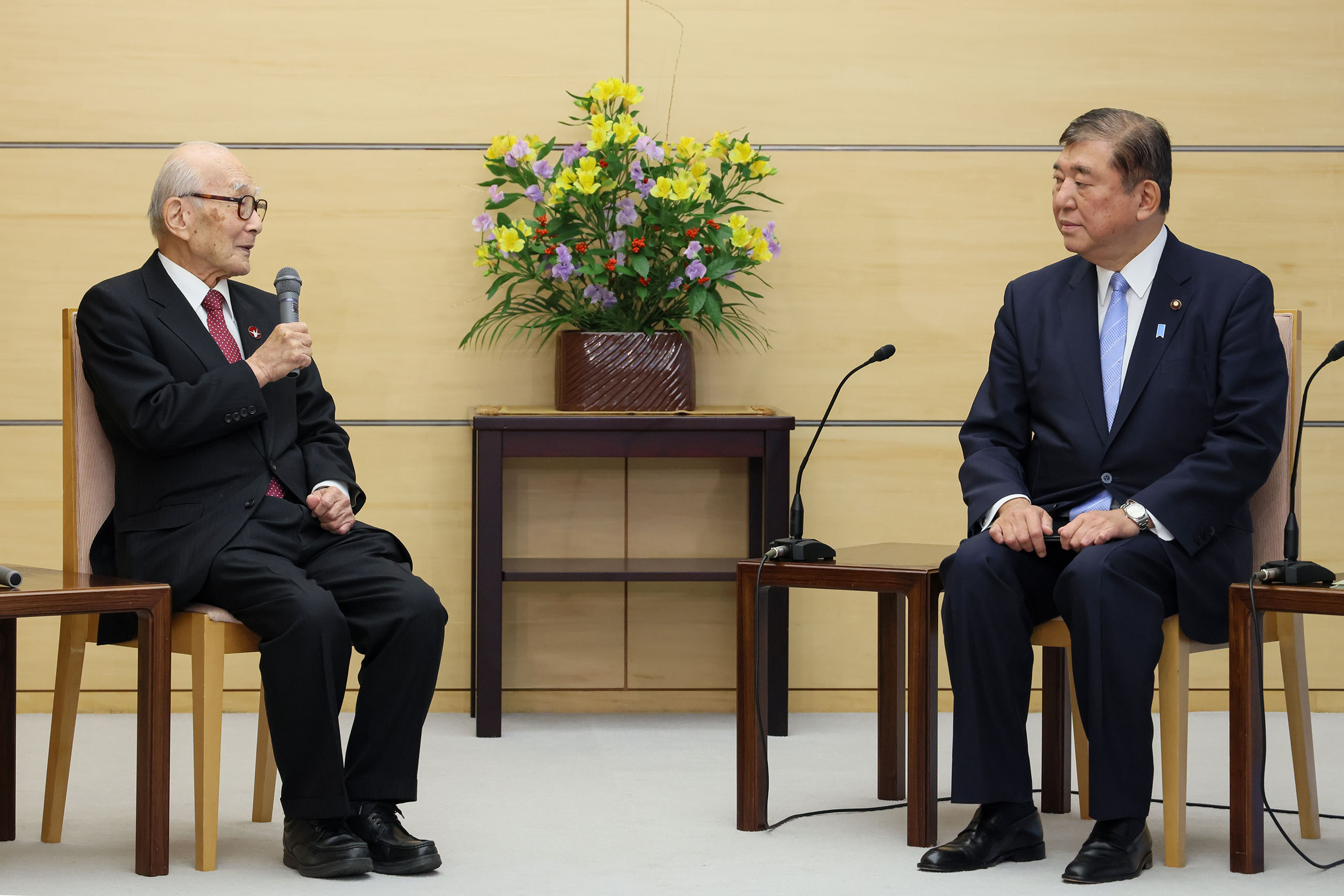 Prime Minister Ishiba meeting with Nihon Hidankyo (1)