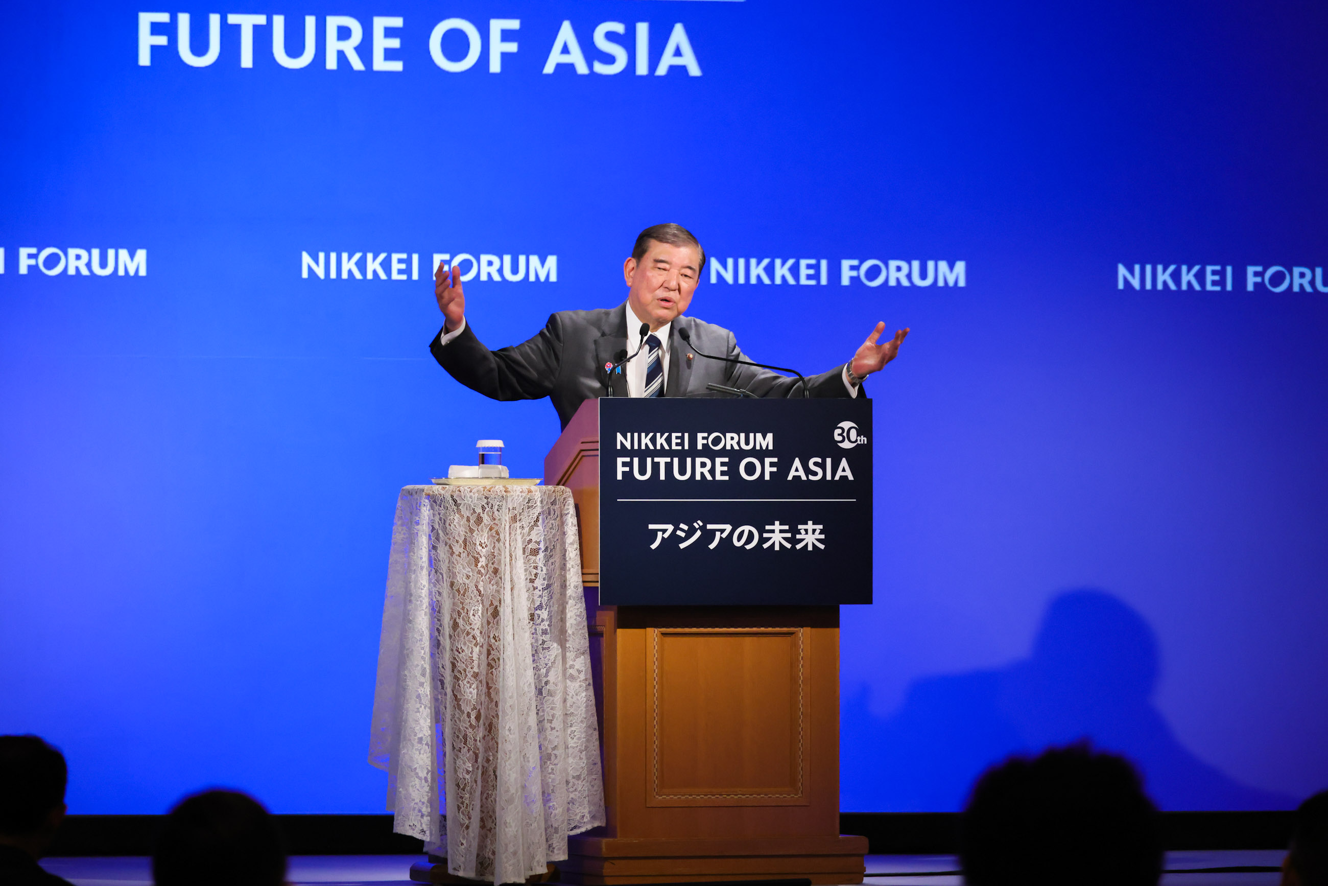Prime Minister Ishiba delivering a speech (3)