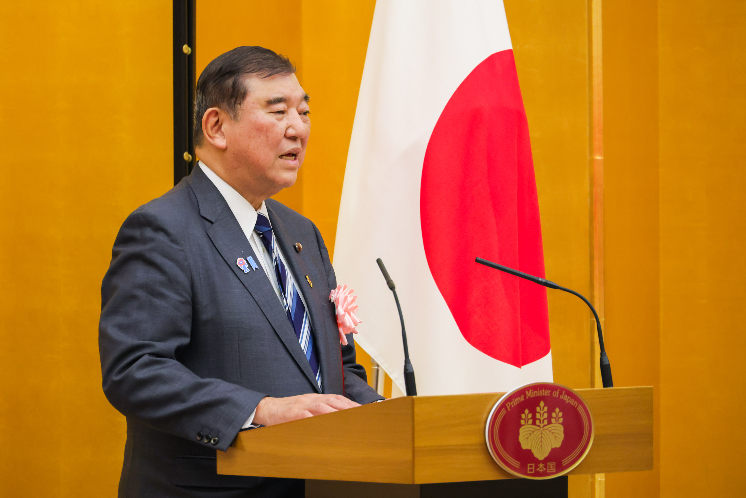 Prime Minister Ishiba delivering an address (3)