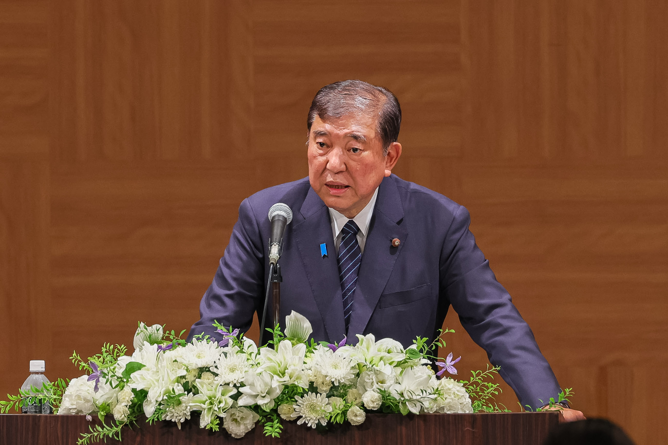 Prime Minister Ishiba answering questions from the press (3)