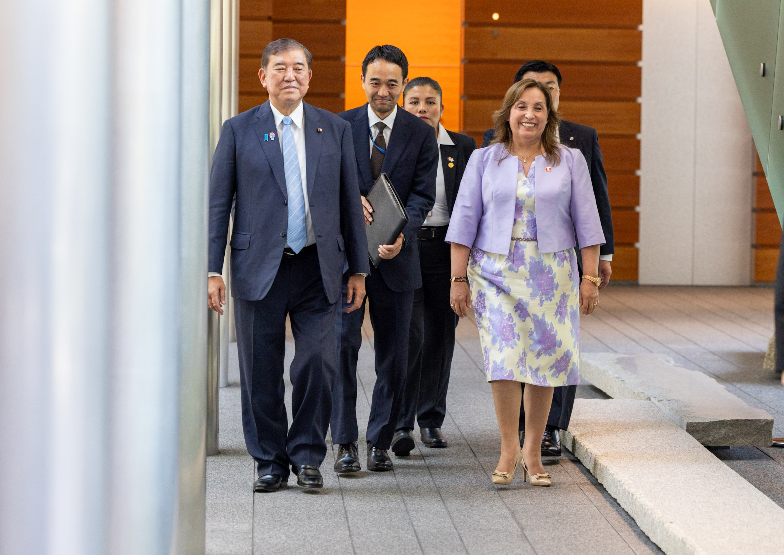 The two leaders ahead of the signing ceremony