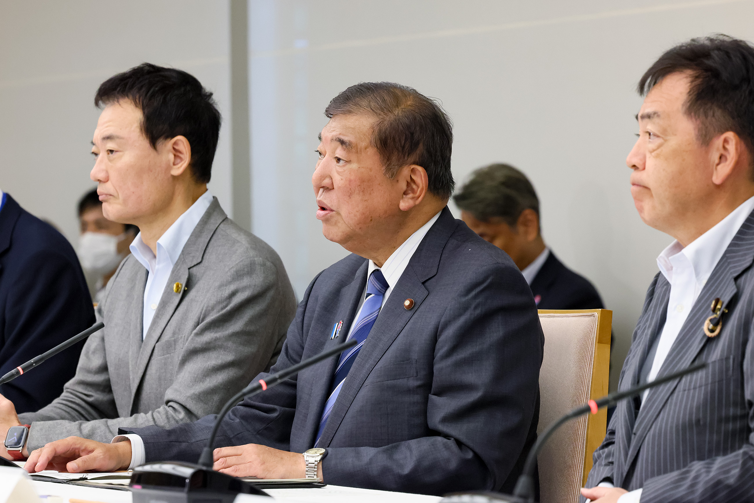 Prime Minister Ishiba wrapping up the meeting (1)