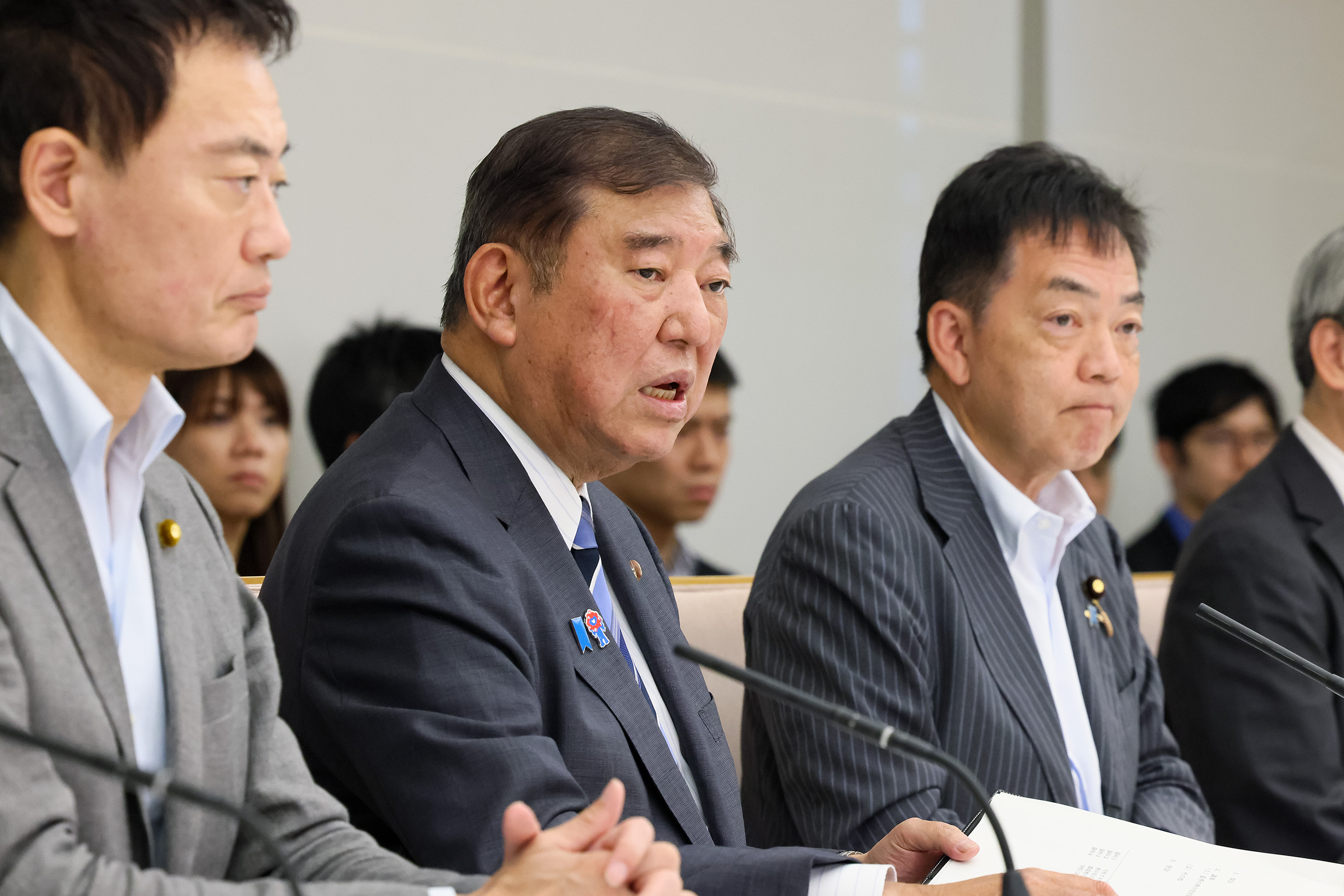 Prime Minister Ishiba wrapping up the meeting (2)