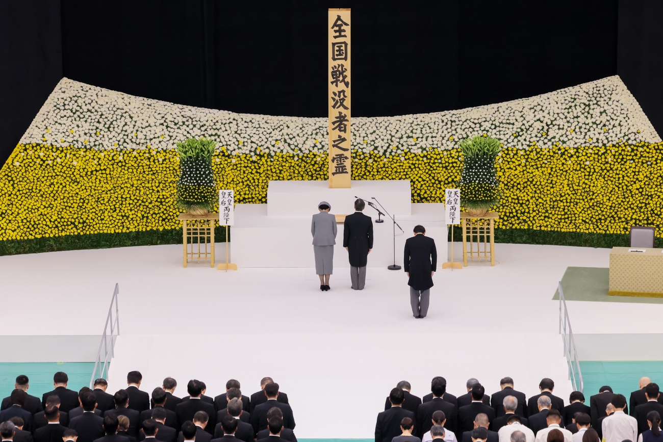 Participants offering a silent prayer