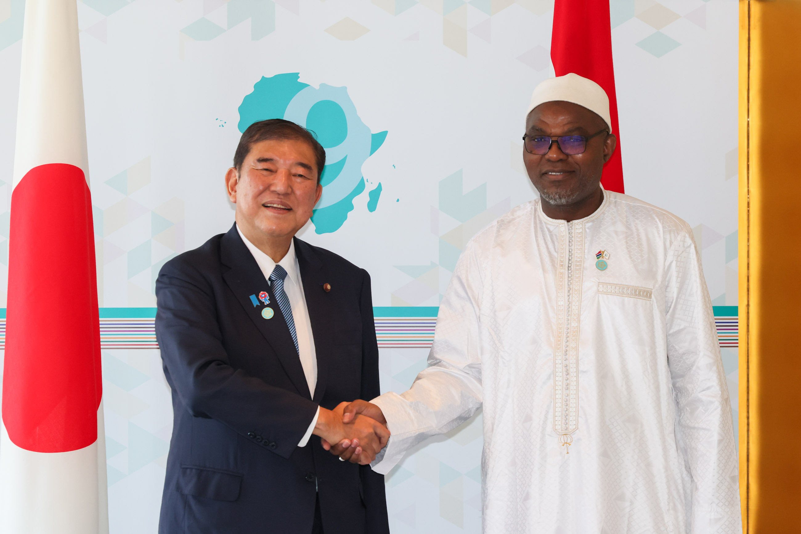 Prime Minister Ishiba receiving a courtesy call from the Vice-President of the Republic of The Gambia (1)