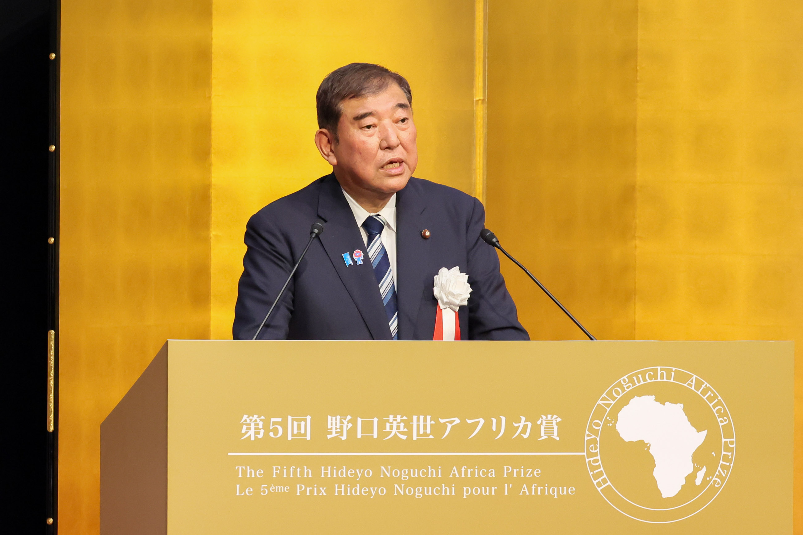 Prime Minister Ishiba delivering an address (2)