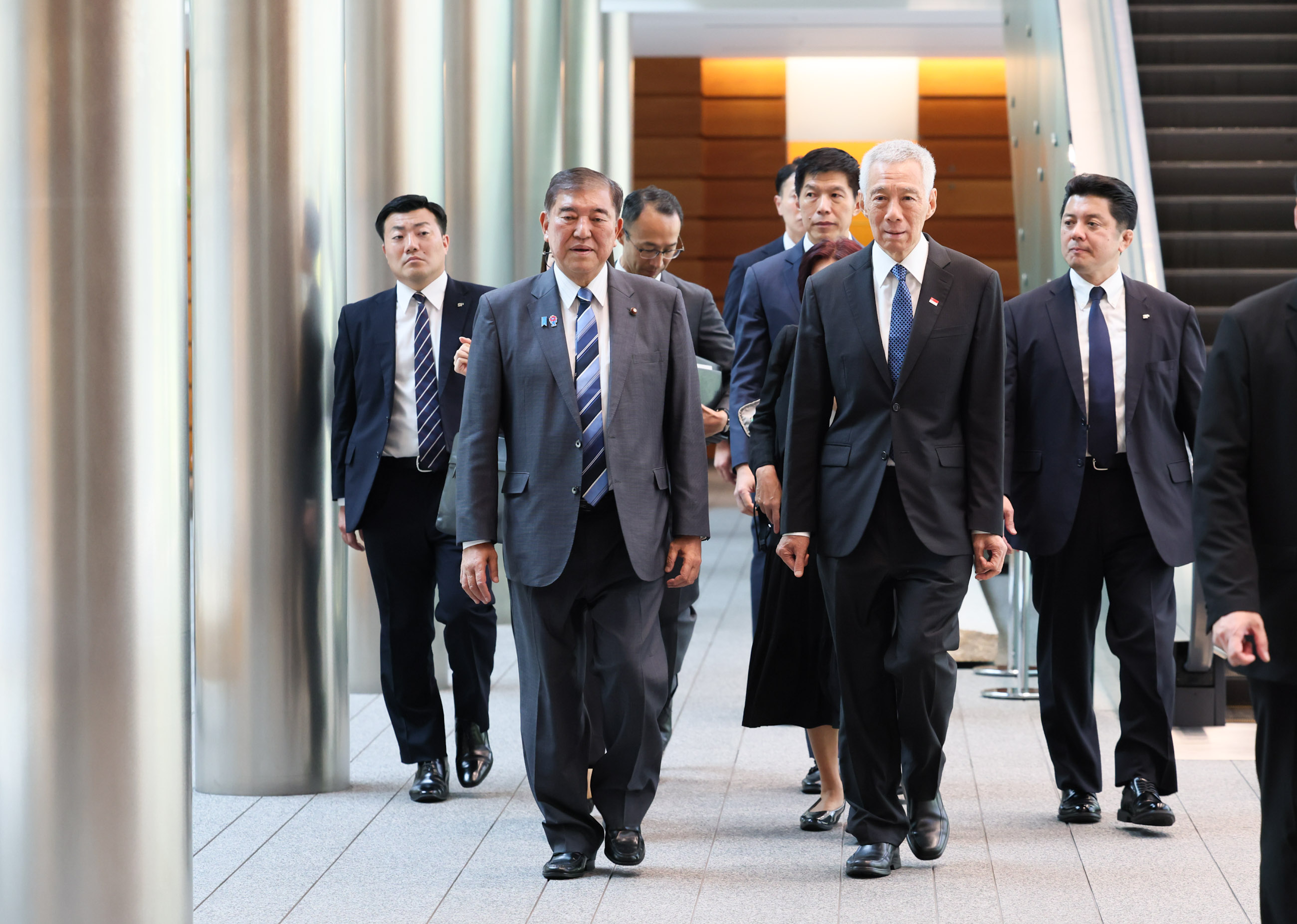 Prime Minister Ishiba ahead of the decoration conferment ceremony 