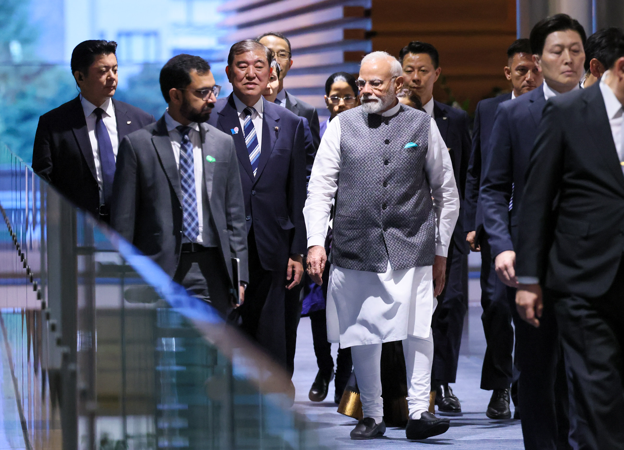 The two leaders ahead of the meeting 