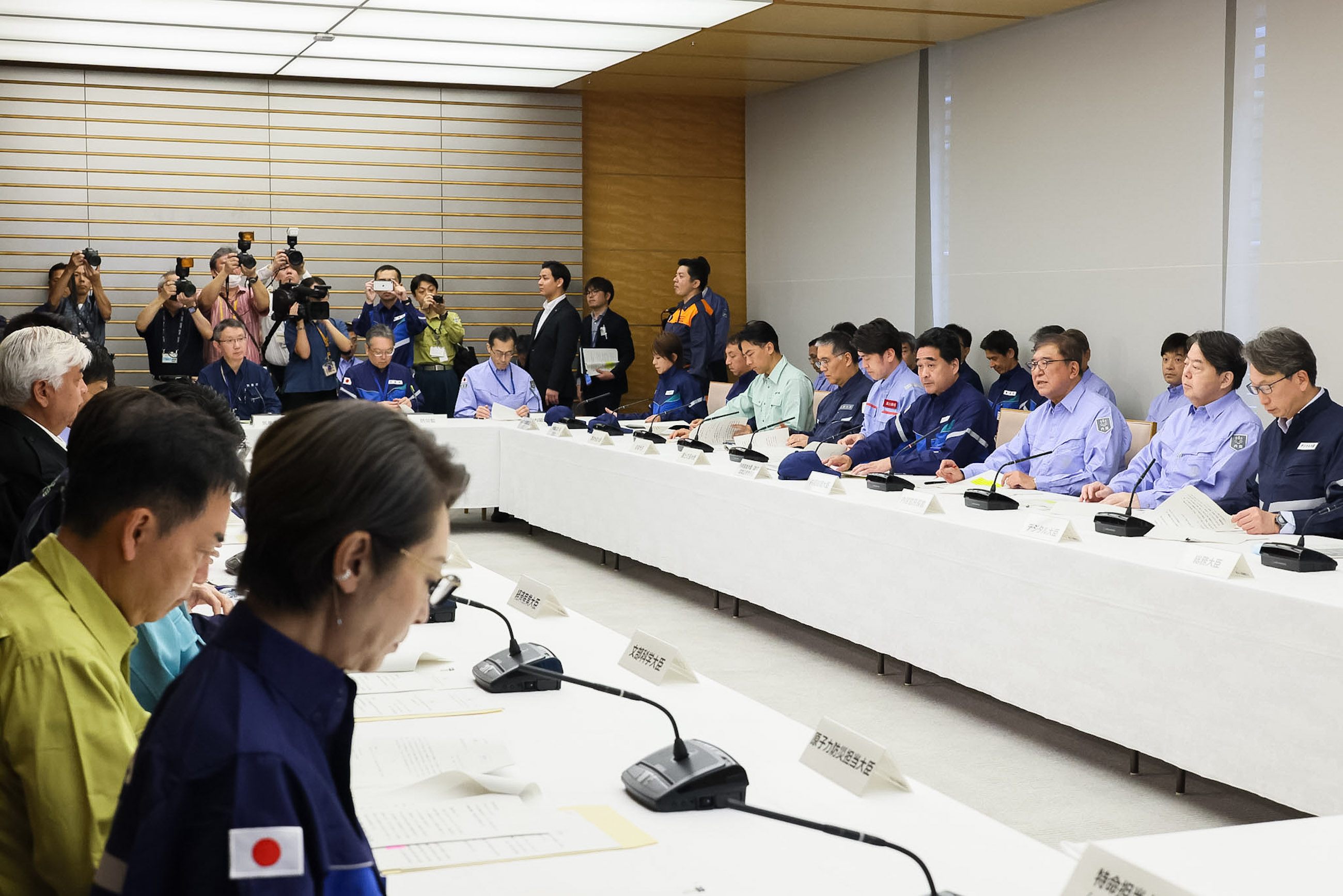 Prime Minister Ishiba attending the Emergency Disaster Management Headquarters (1)
