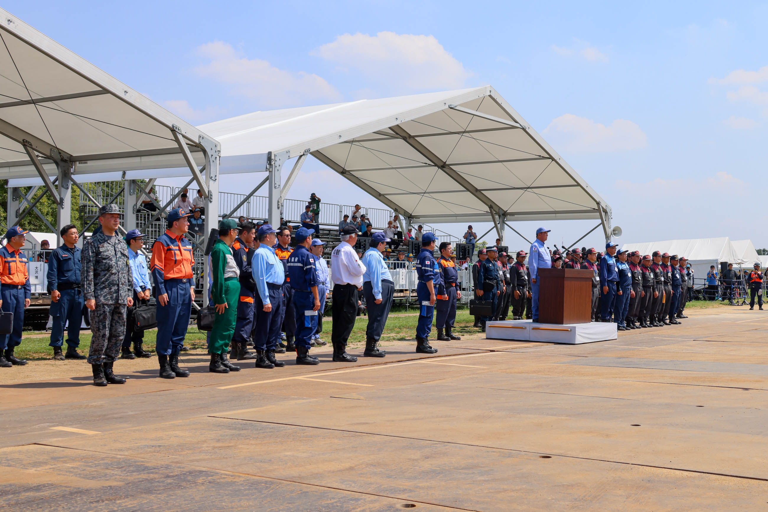 Prime Minister Ishiba making remarks at the joint disaster management drills (2)