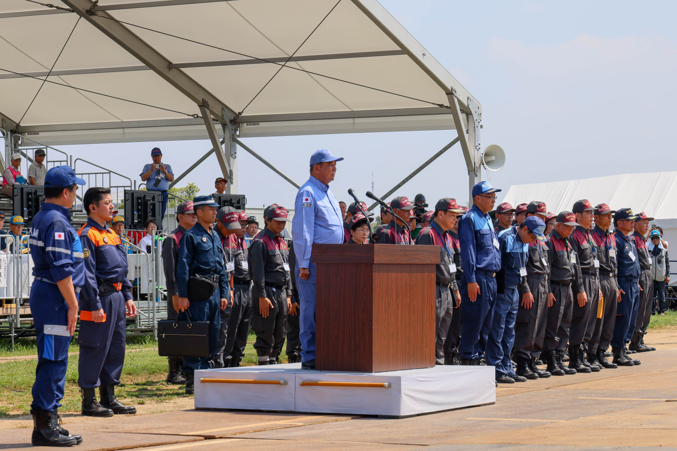 Prime Minister Ishiba making remarks at the joint disaster management drills (3)