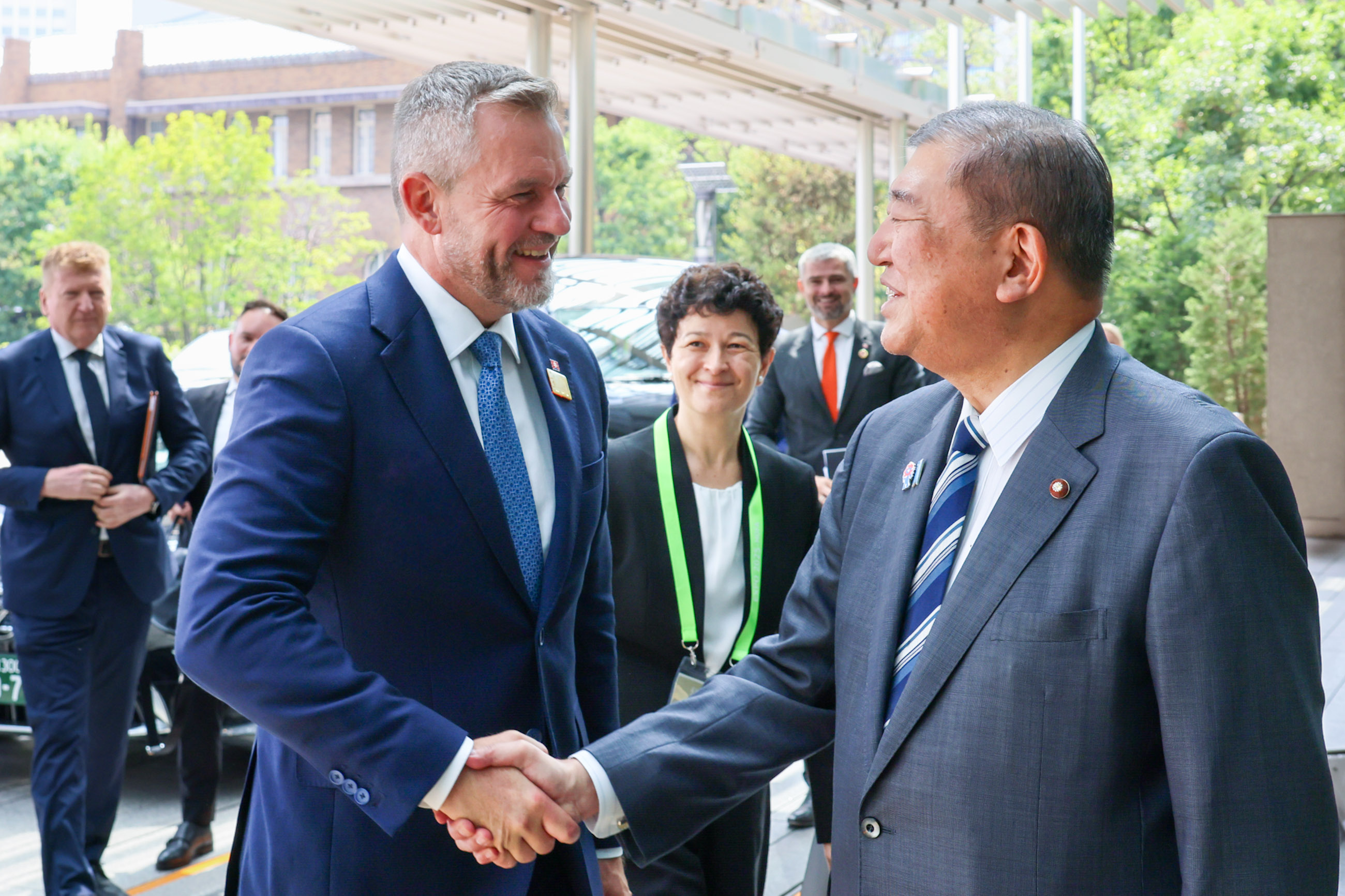 Prime Minister Ishiba welcoming President Pellegrini (1)