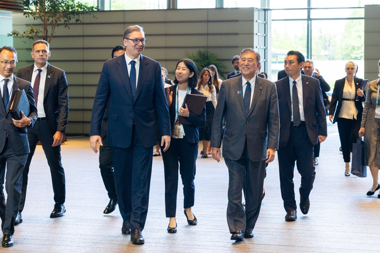 Prime Minister Ishiba welcoming President Vučić (2)