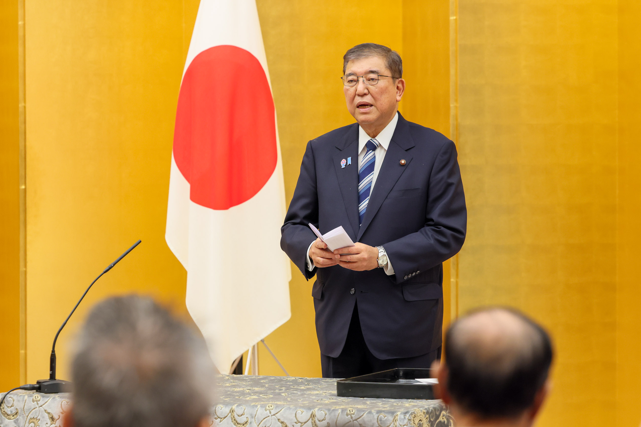 Prime Minister Ishiba delivering an address (2)