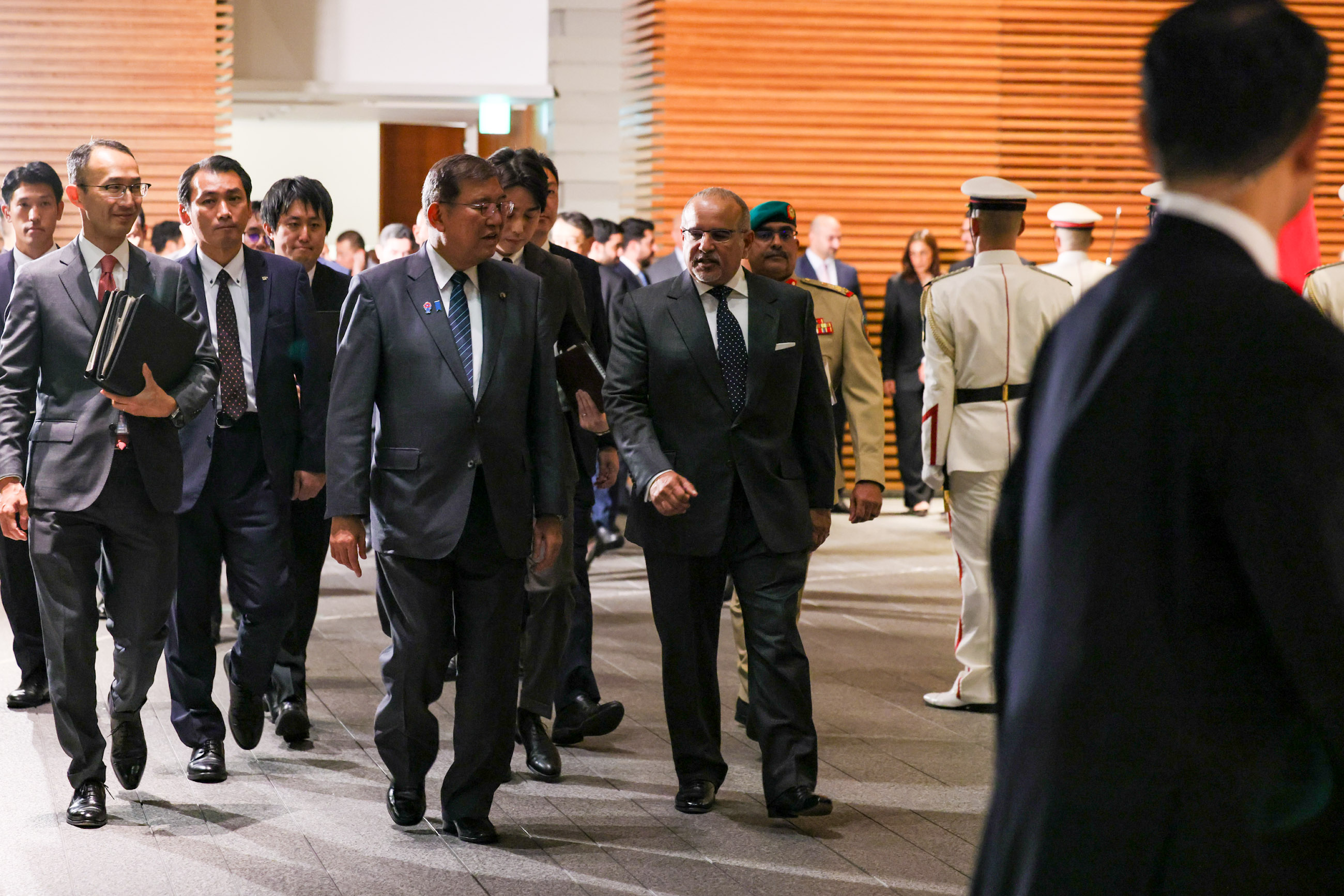 Prime Minister Ishiba His Royal Highness Crown Prince and Prime Minister Salman ahead of the meeting 