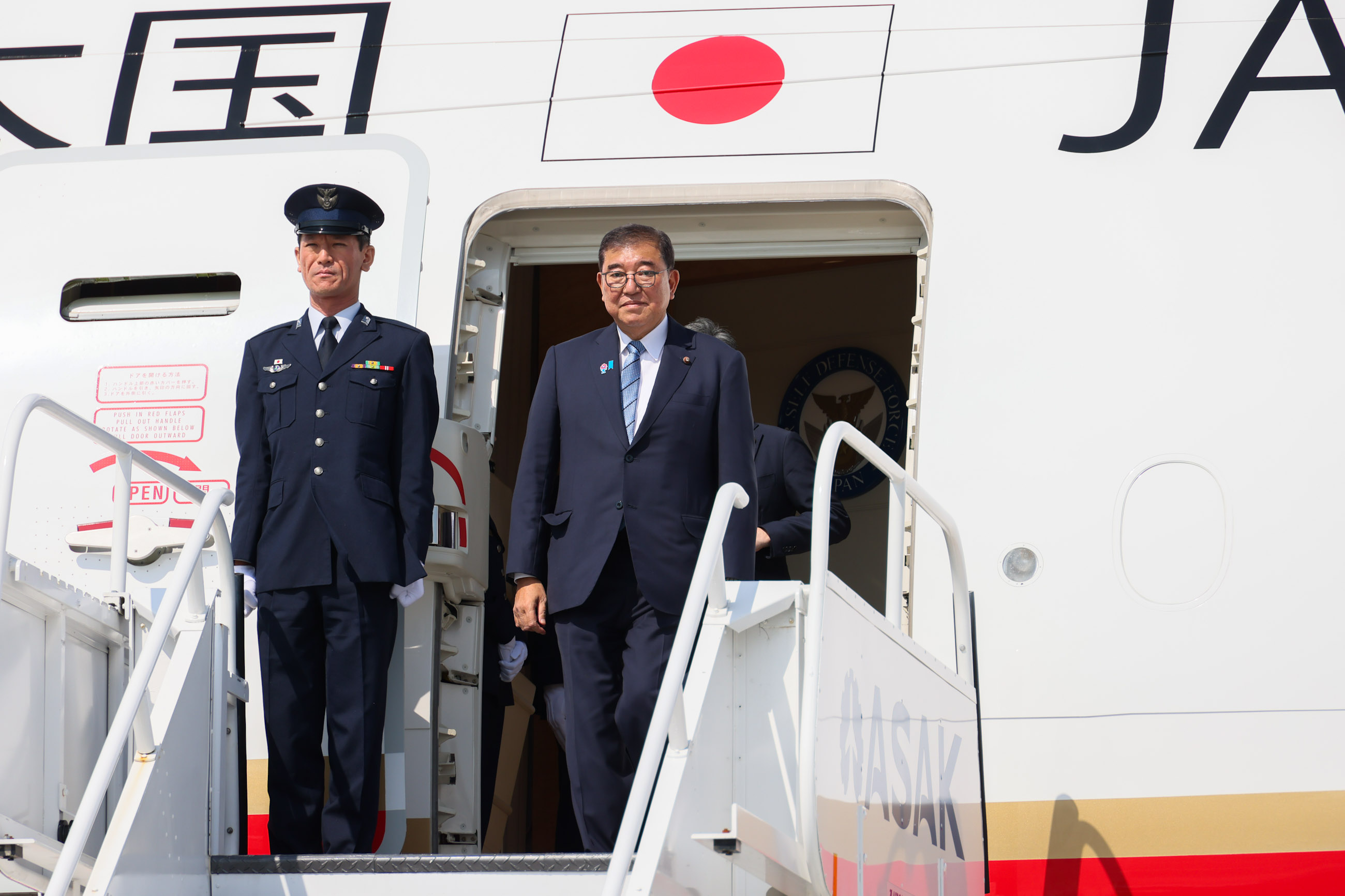 Prime Minister Ishiba arriving in the United States