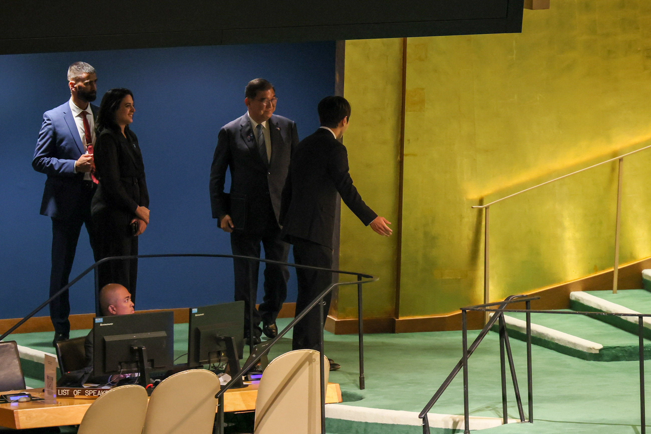 Prime Minister Ishiba delivering his statement at the General Debate of the UN General Assembly (2)