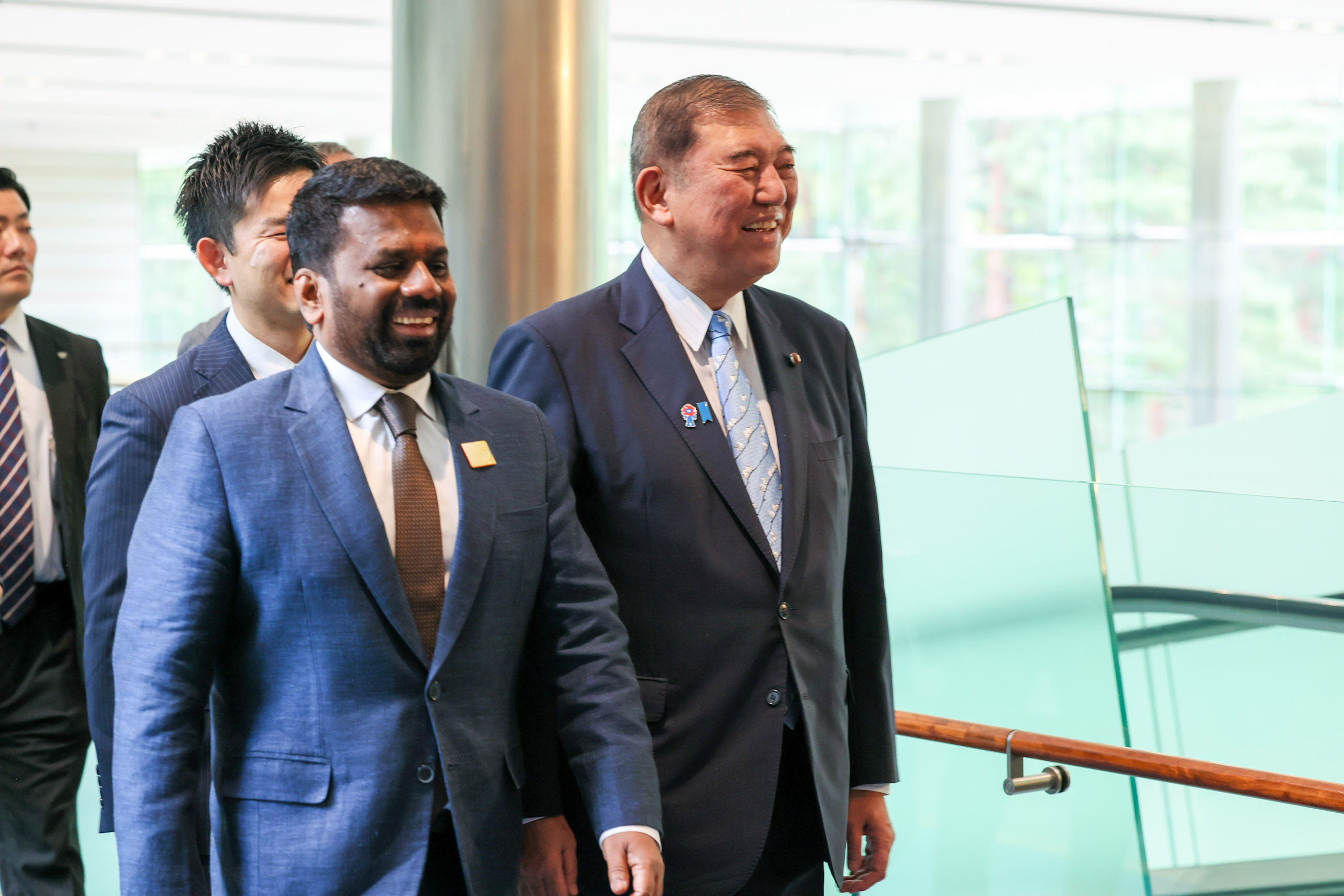 Leaders on their way to the Summit Meeting