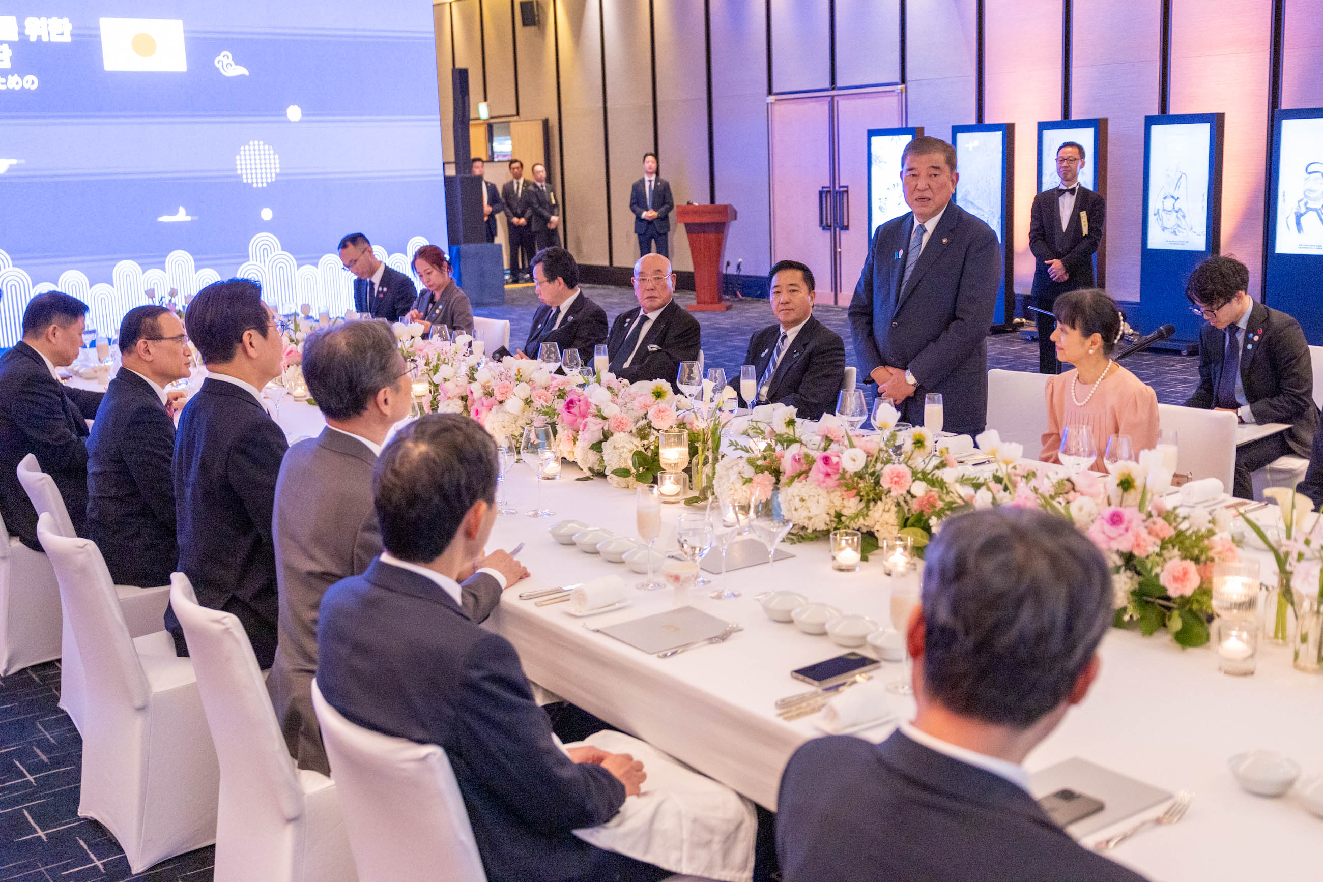 Prime Minister Ishiba attending the dinner hosted by President Lee (2)