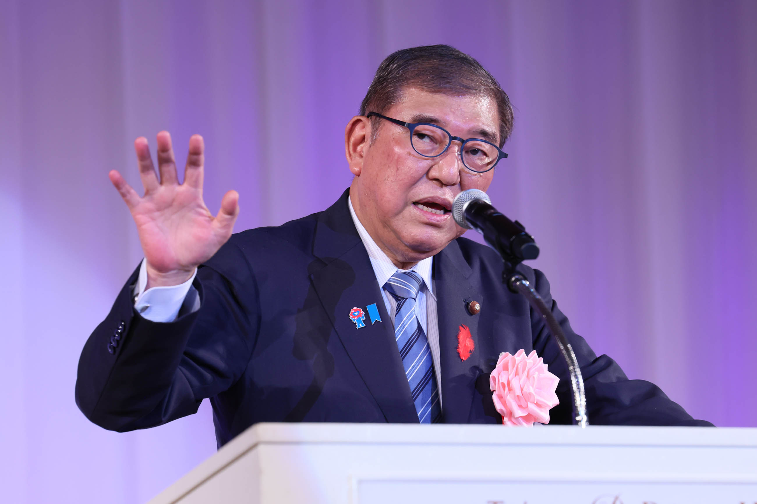 Prime Minister Ishiba delivering an address (3)