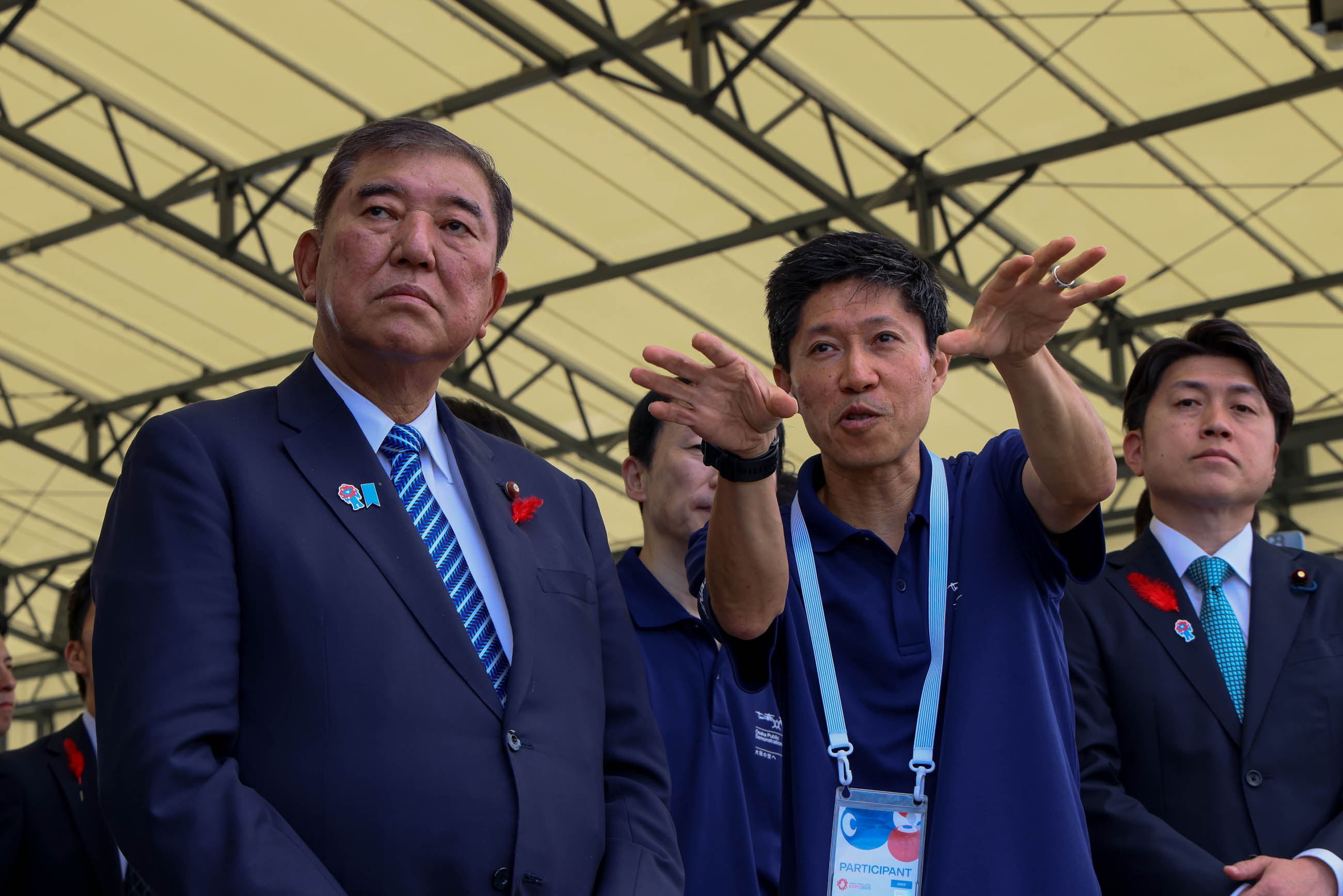 Prime Minister Ishiba observing the flying car test flight (1)