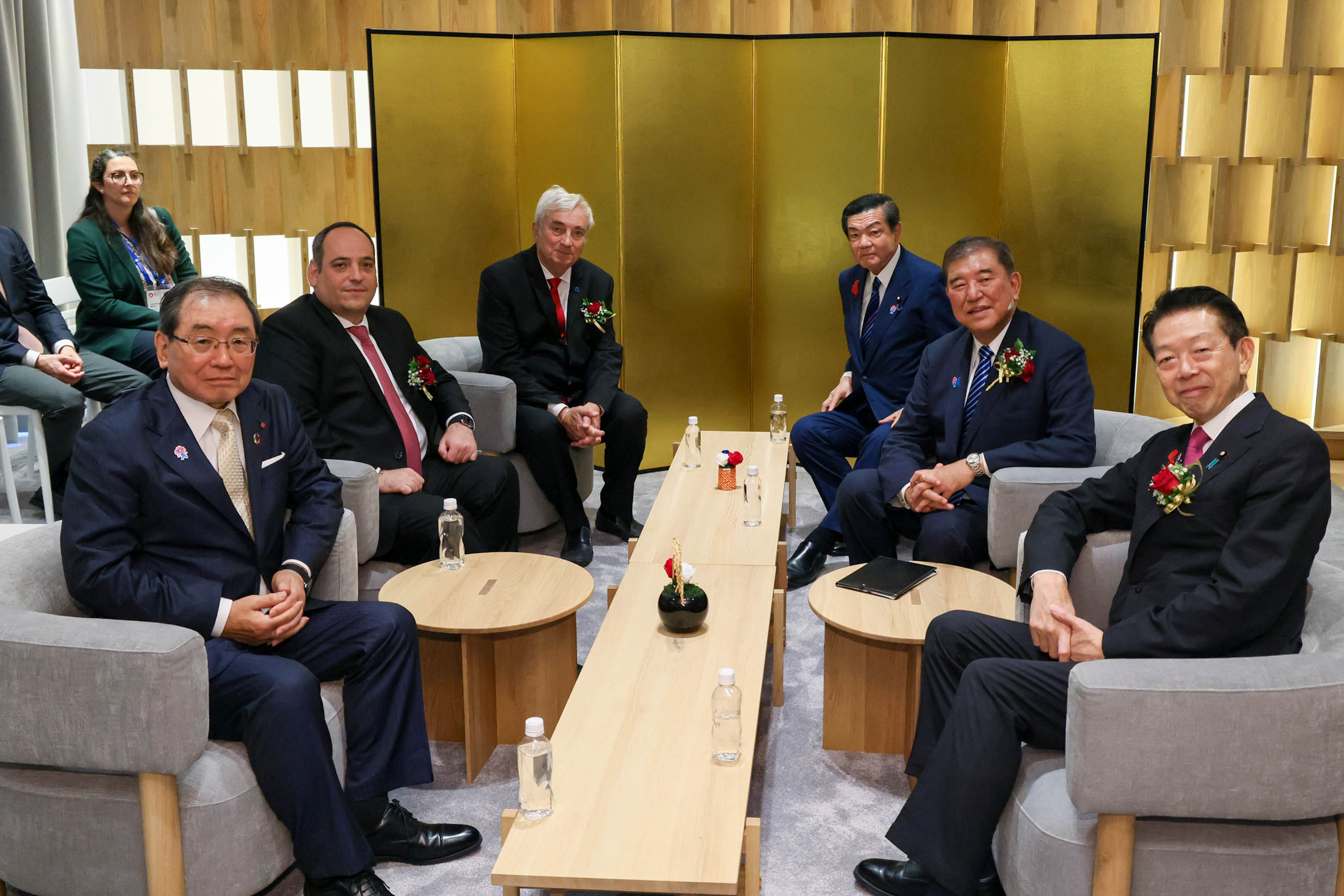 Prime Minsiter Ishiba holding a meeting with Mr. Dimitri Kerkentzes, Secretary General, Bureau International des Expositions (BIE) (3)