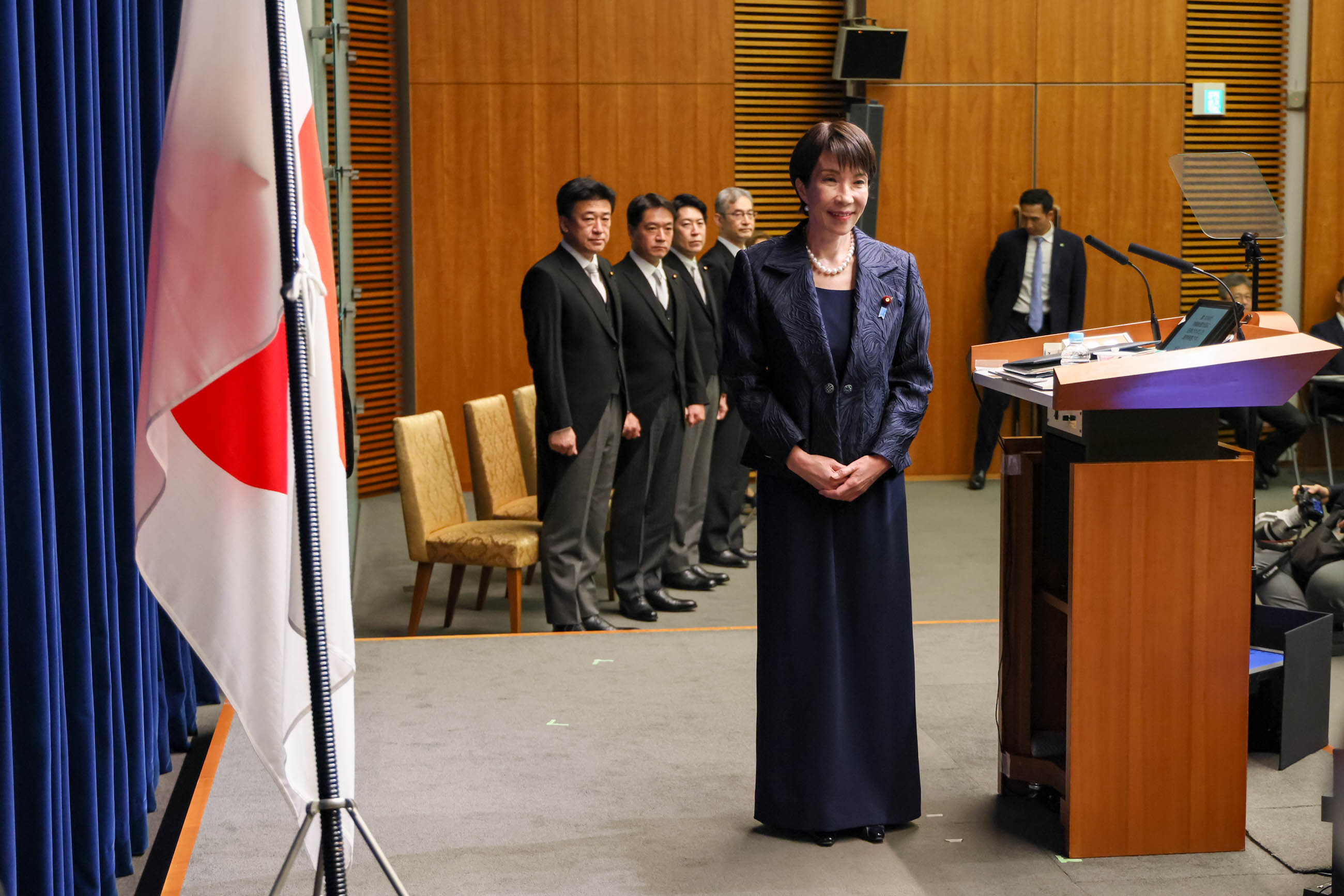 Prime Minister Takaichi during the press conference