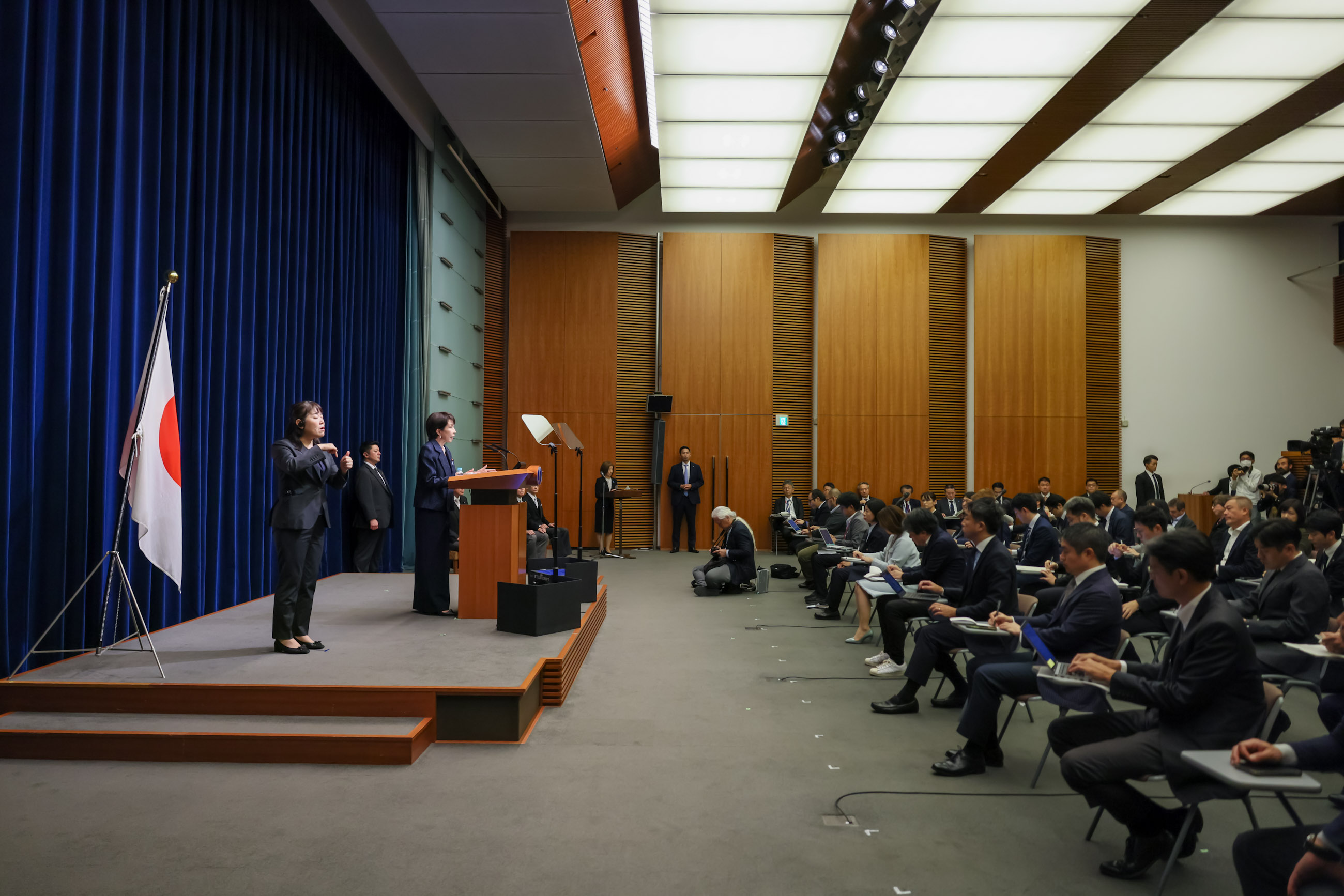Prime Minister Takaichi making an opening statement (1)