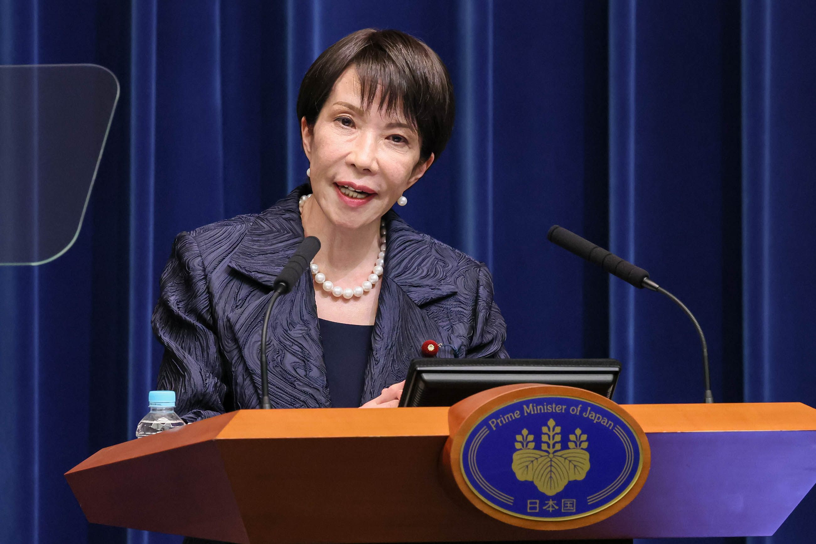 Prime Minister Takaichi making an opening statement (4)