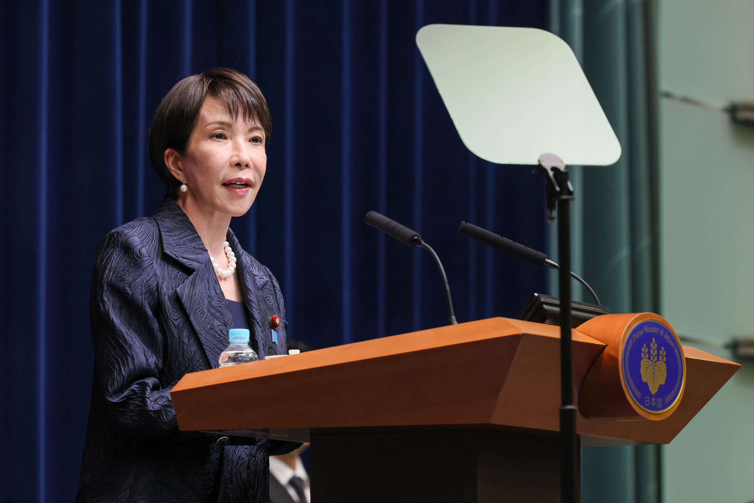 Prime Minister Takaichi making an opening statement (5)