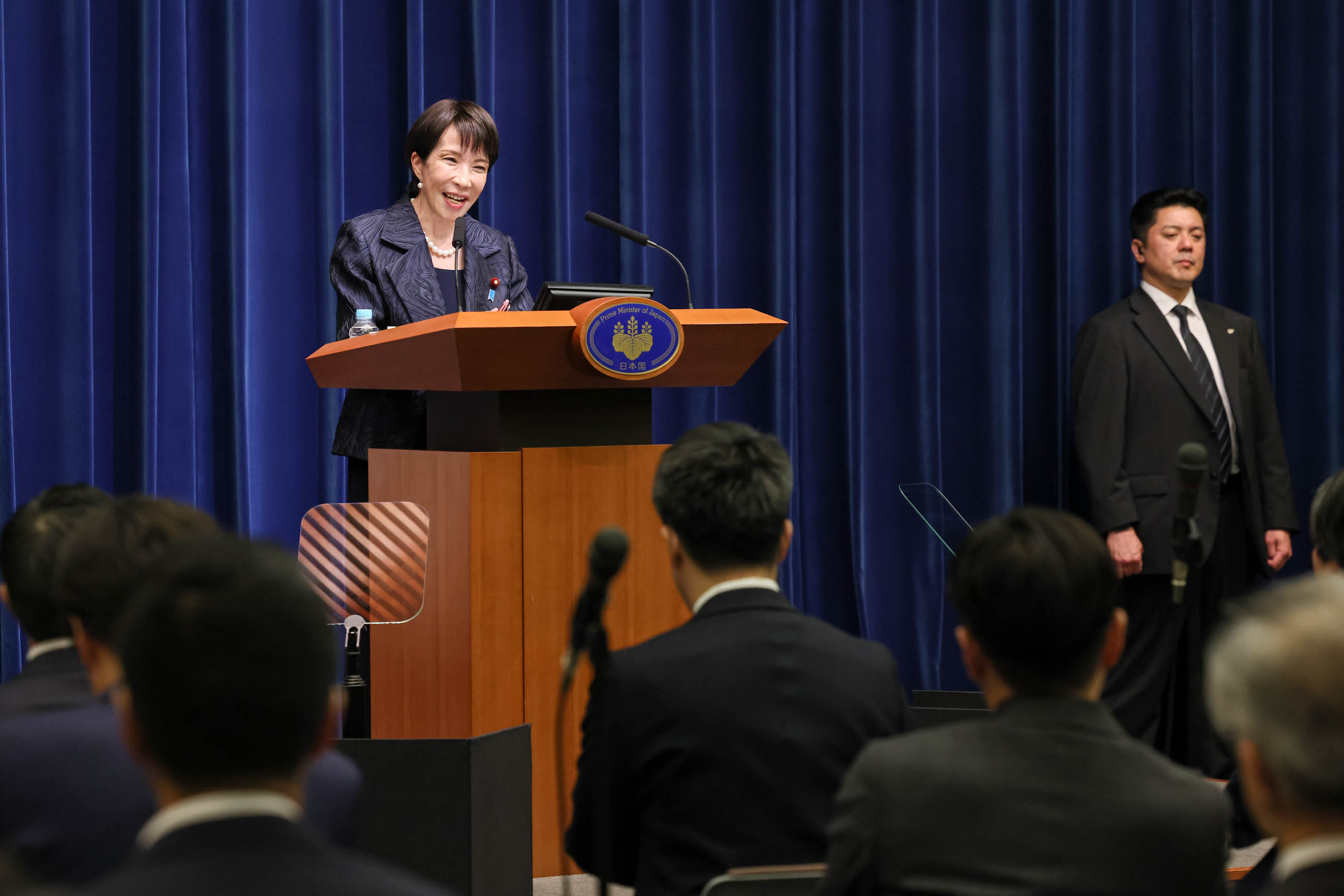 Prime Minister Takaichi answering questions from the press (4)