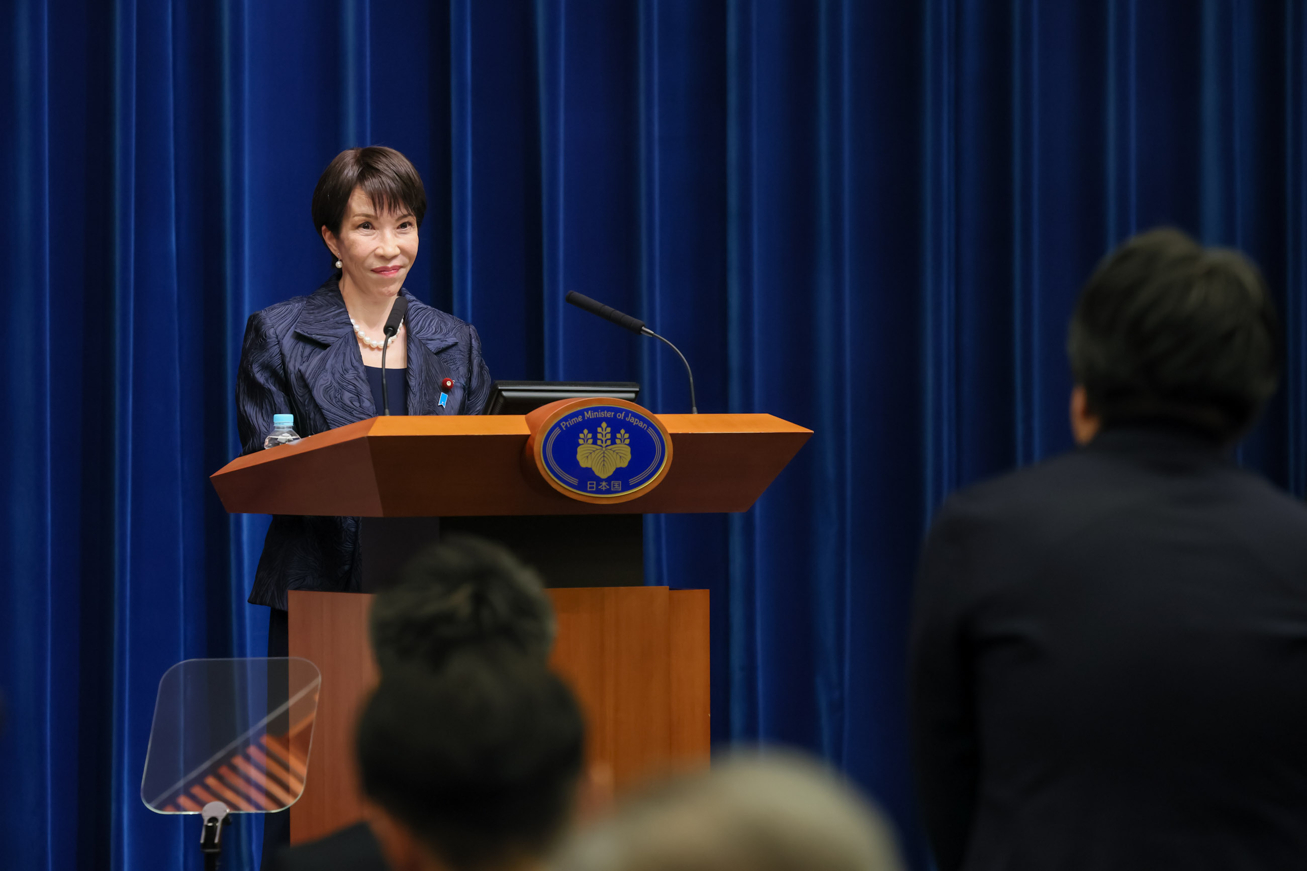 Prime Minister Takaichi answering questions from the press (7)