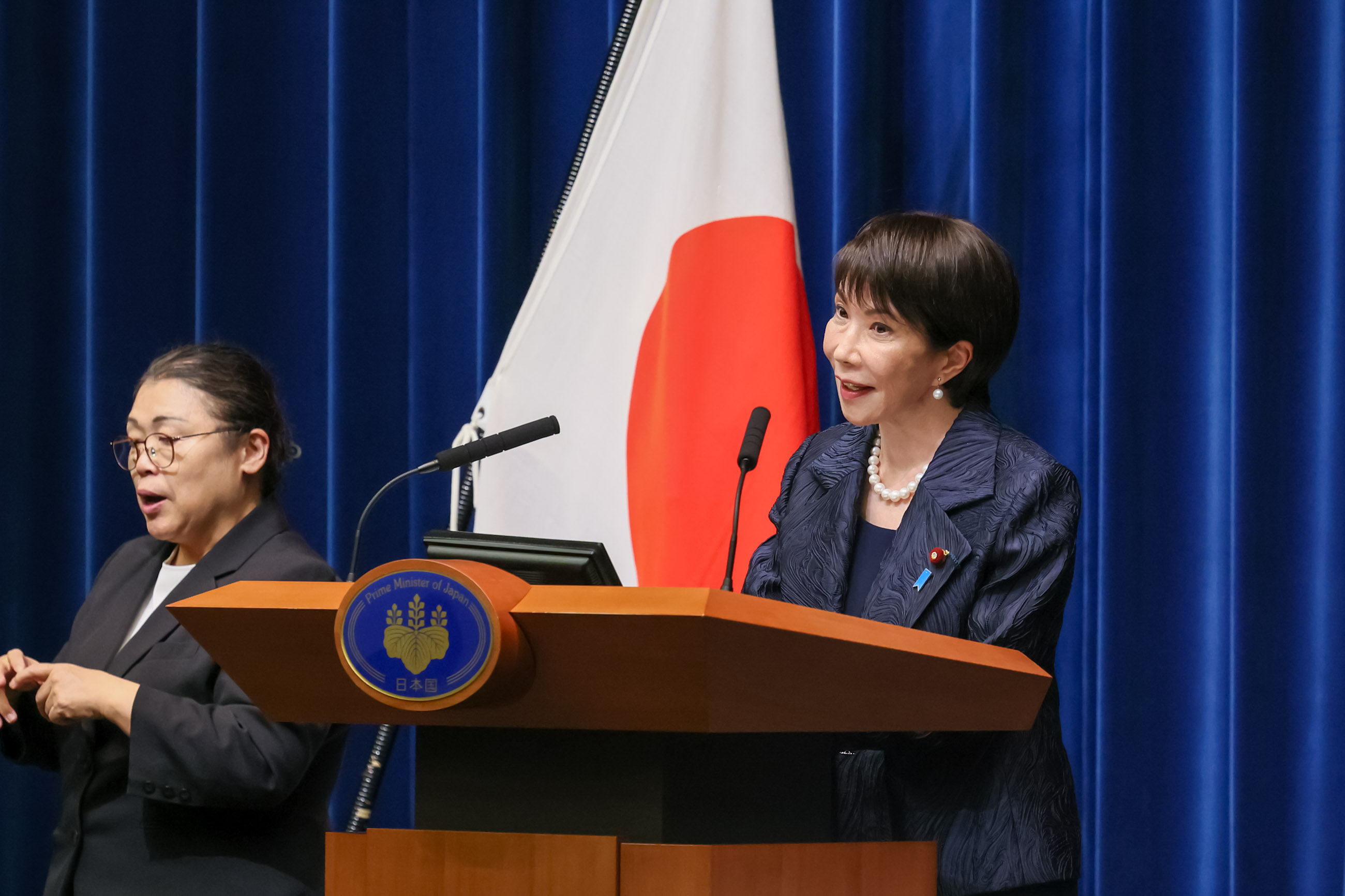 Prime Minister Takaichi answering questions from the press (8)