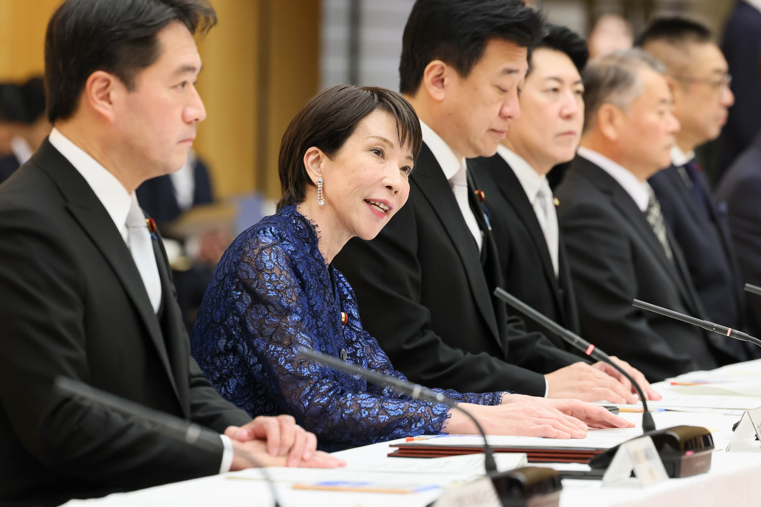 Prime Minister Takaichi delivering an address (3)