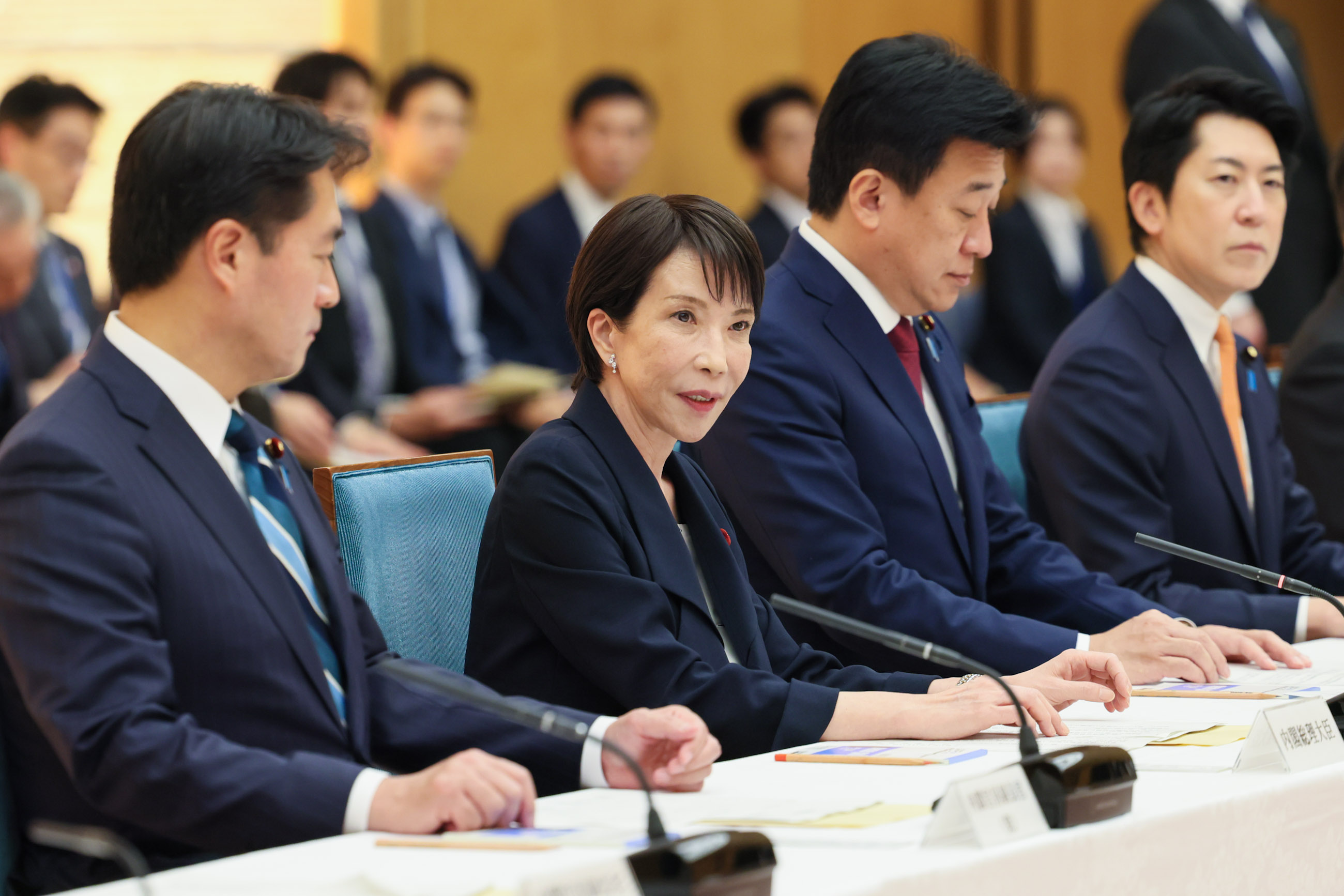 Prime Minister Takaichi delivering an address (5)