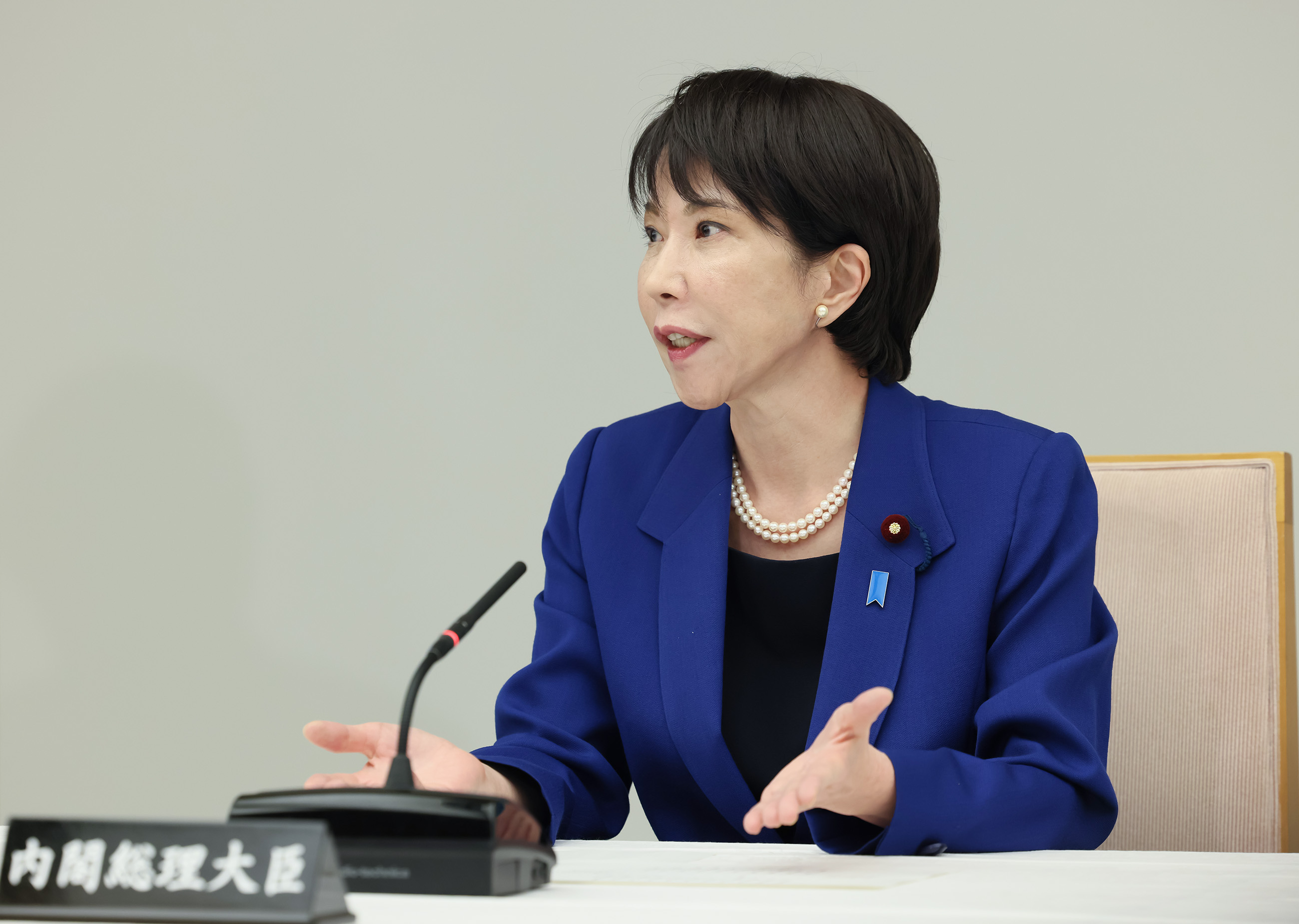 Prime Minister Takaichi delivering an address (2)