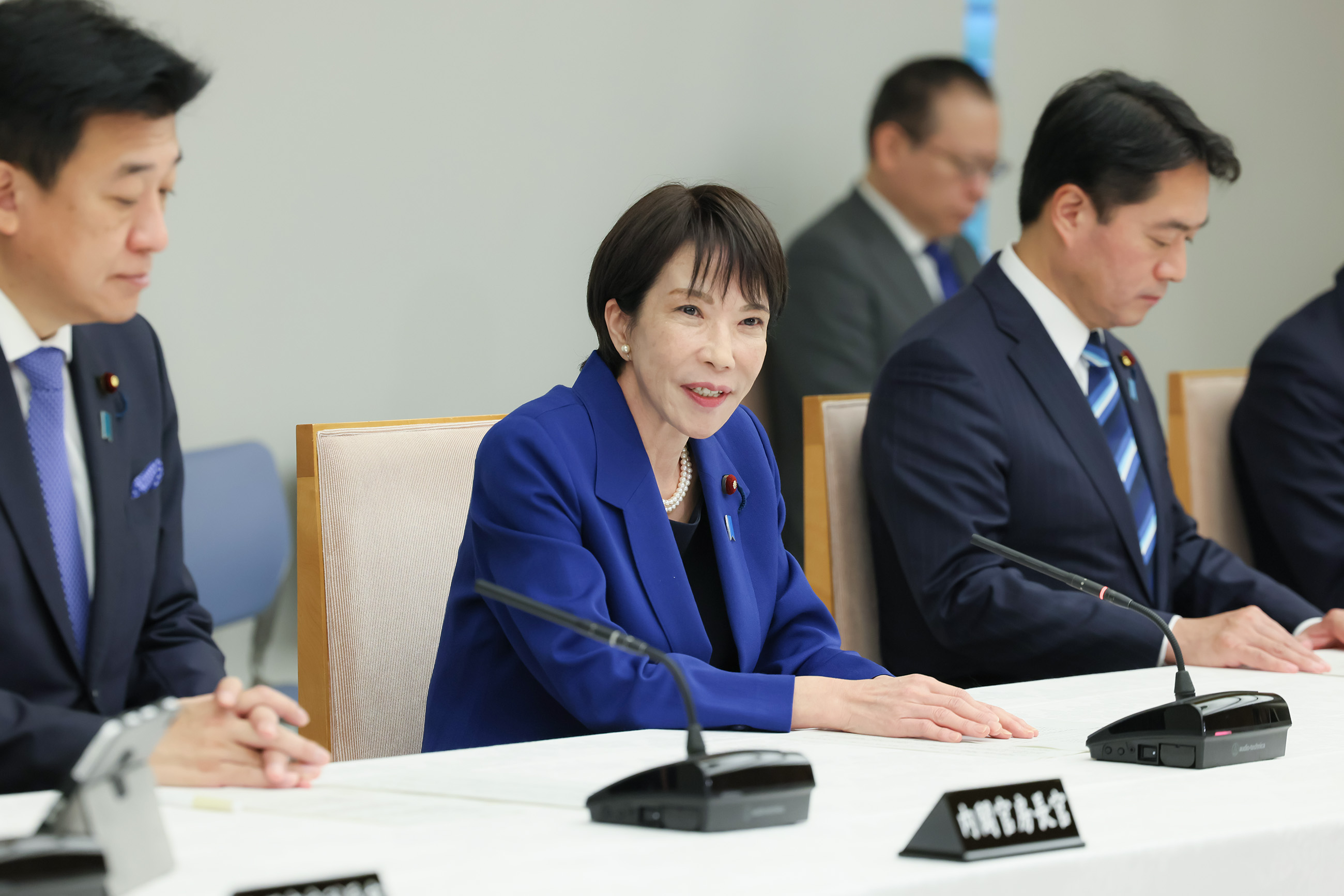 Prime Minister Takaichi delivering an address (4)