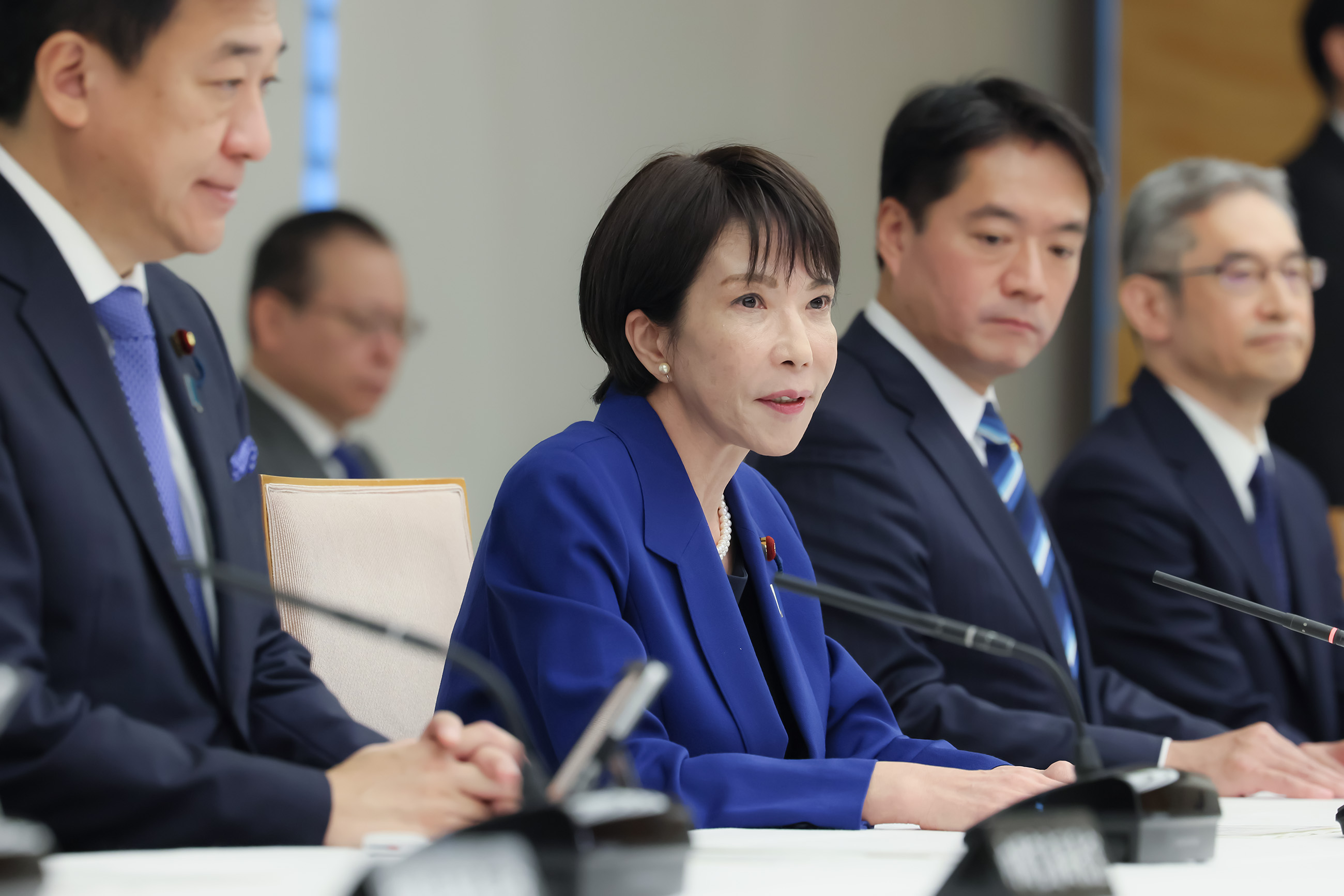 Prime Minister Takaichi delivering an address (5)