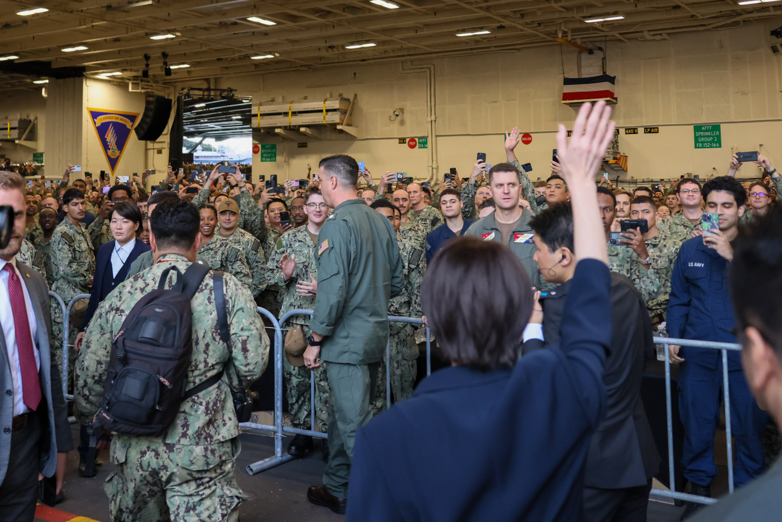 Prime Minister Takaichi visiting the U.S. Naval Base Yokosuka (2)